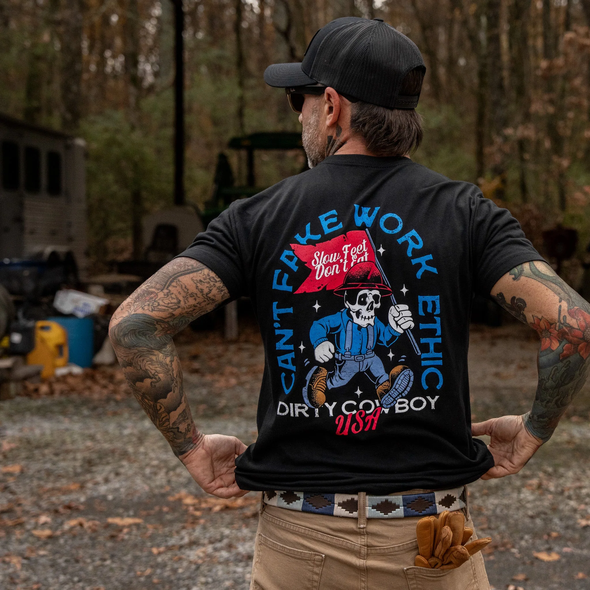Can't Fake Work Ethic Men's T-Shirt - Image 9