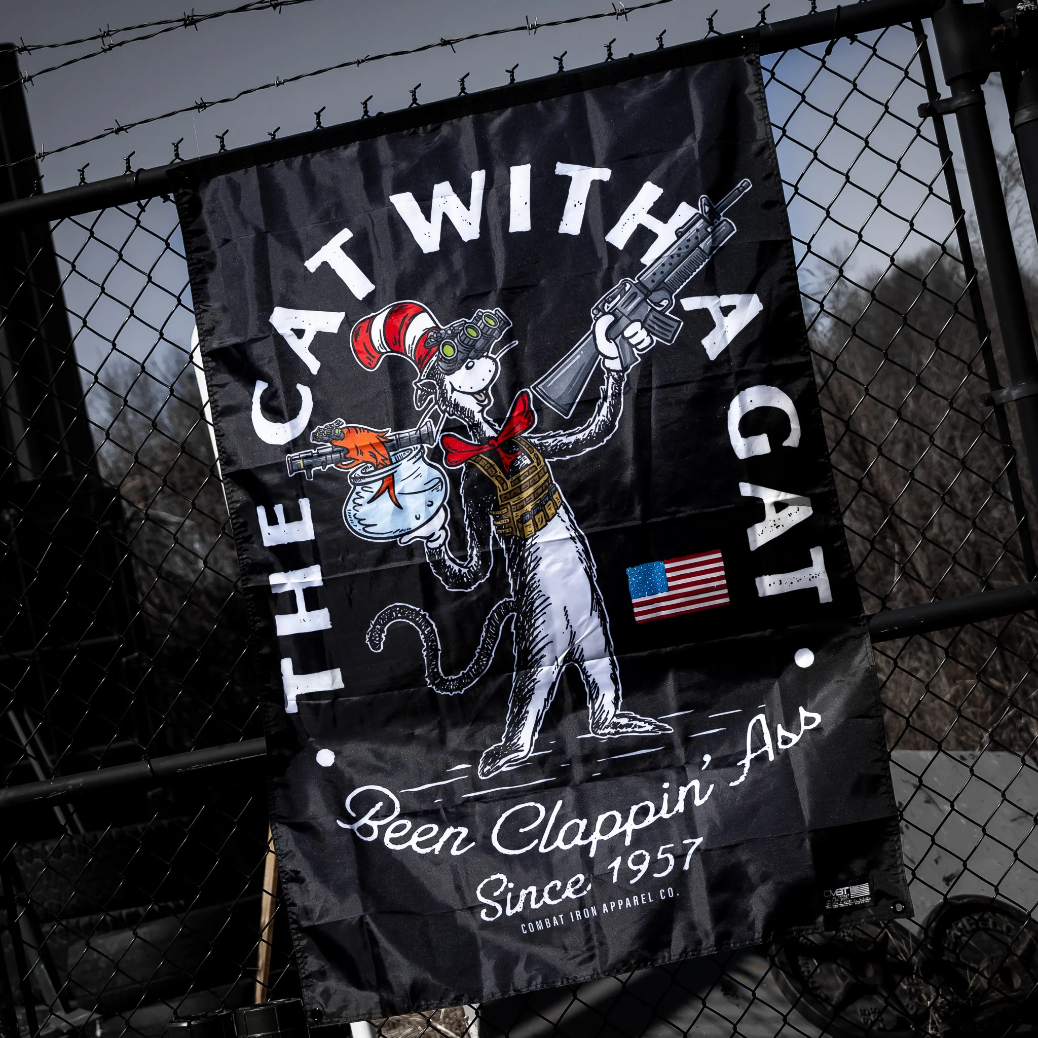 Cat With A Gat 3'x5' Flag - Image 2