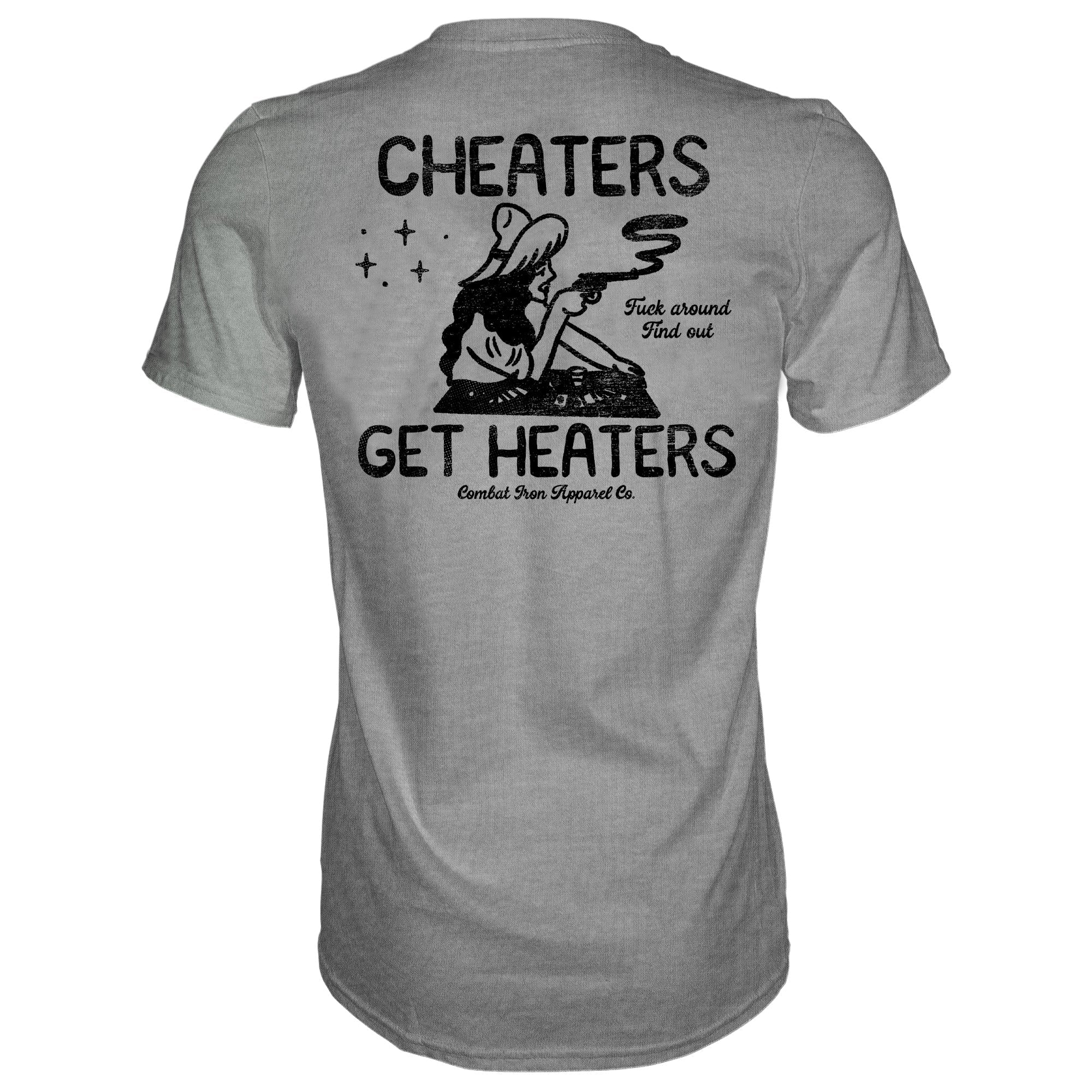 Cheaters Get Heaters Cowboy Edition Men's T-Shirt - Image 10