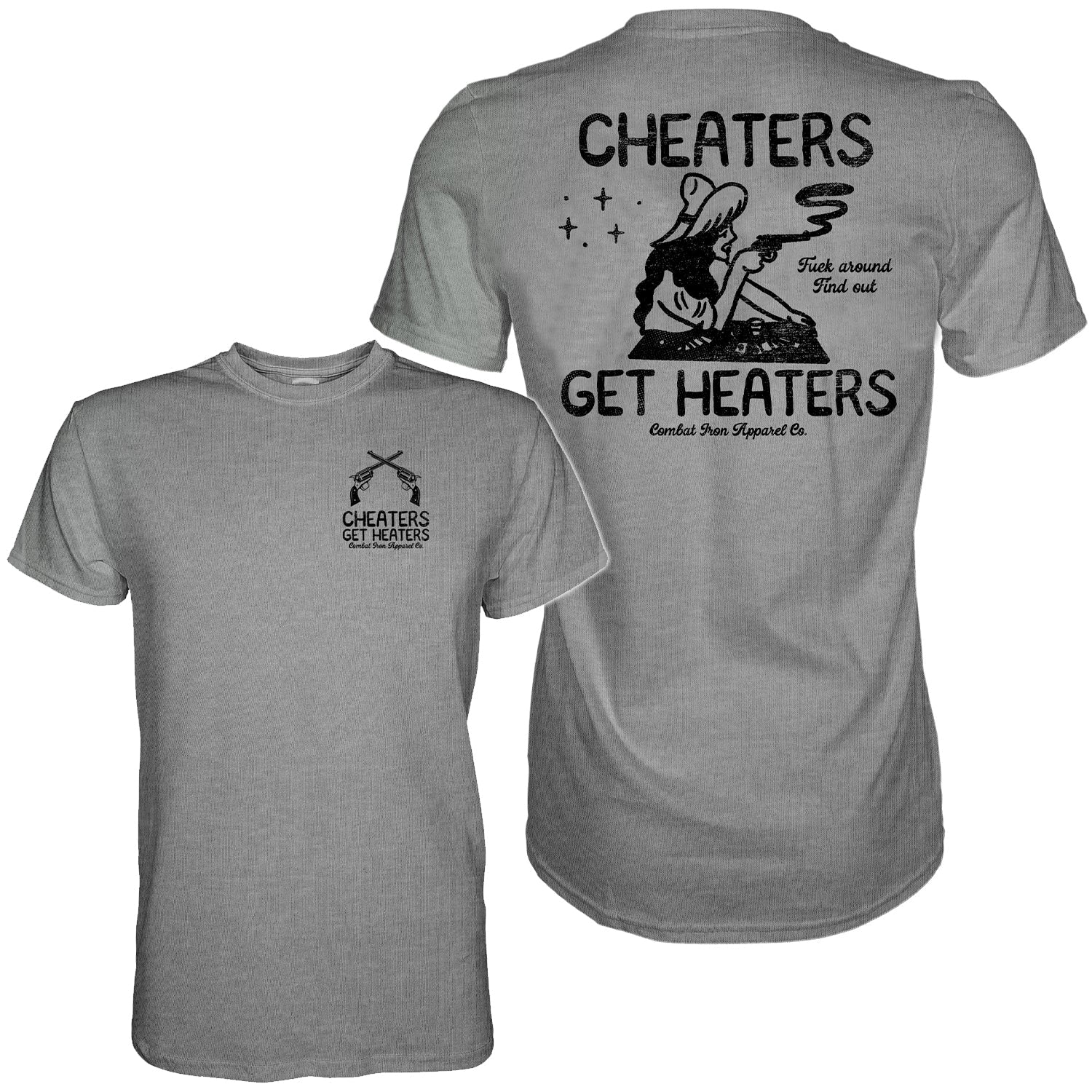 Cheaters Get Heaters Cowboy Edition Men's T-Shirt - Image 12