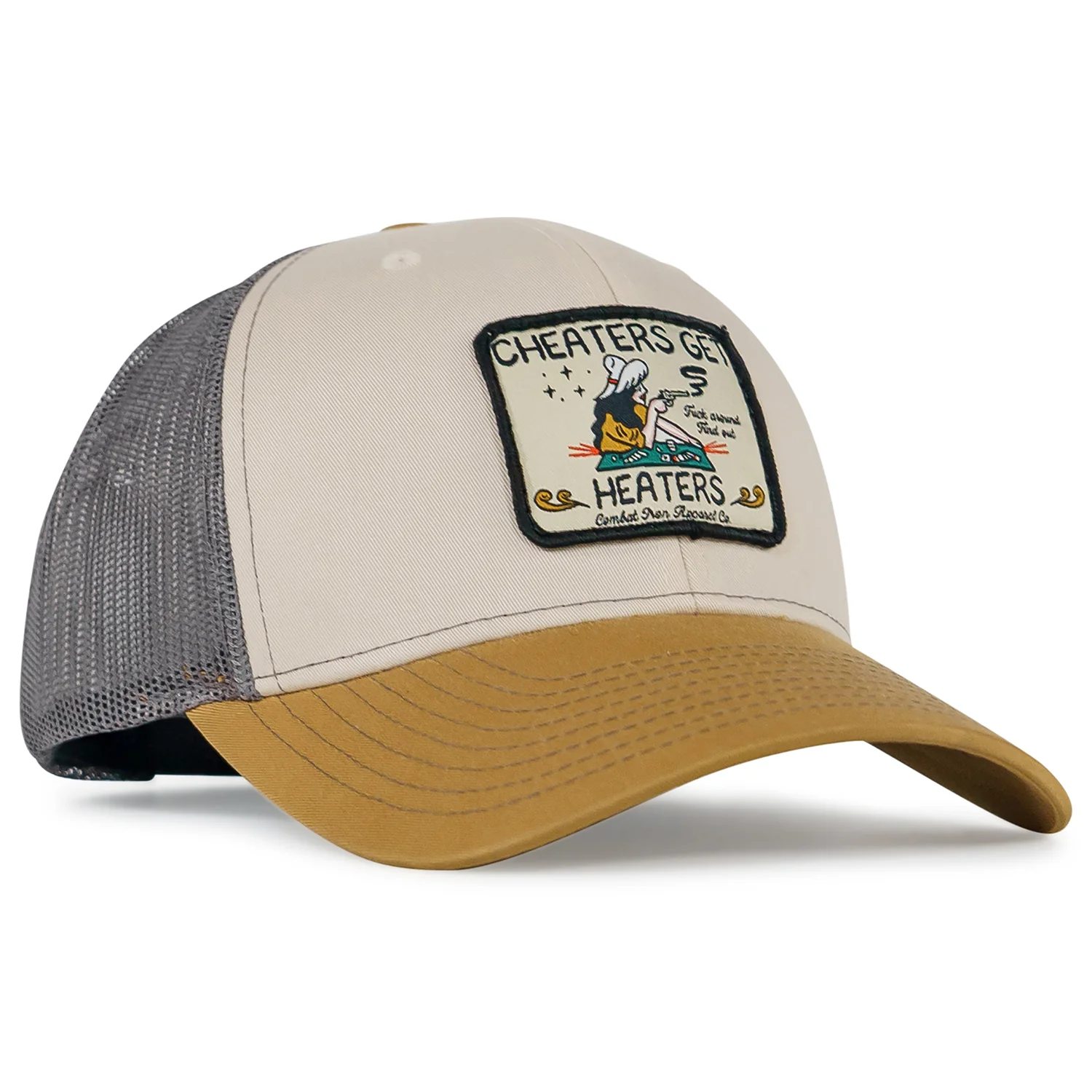 Cheaters Get Heaters Western Cowboy Patch SnapBack - Image 3