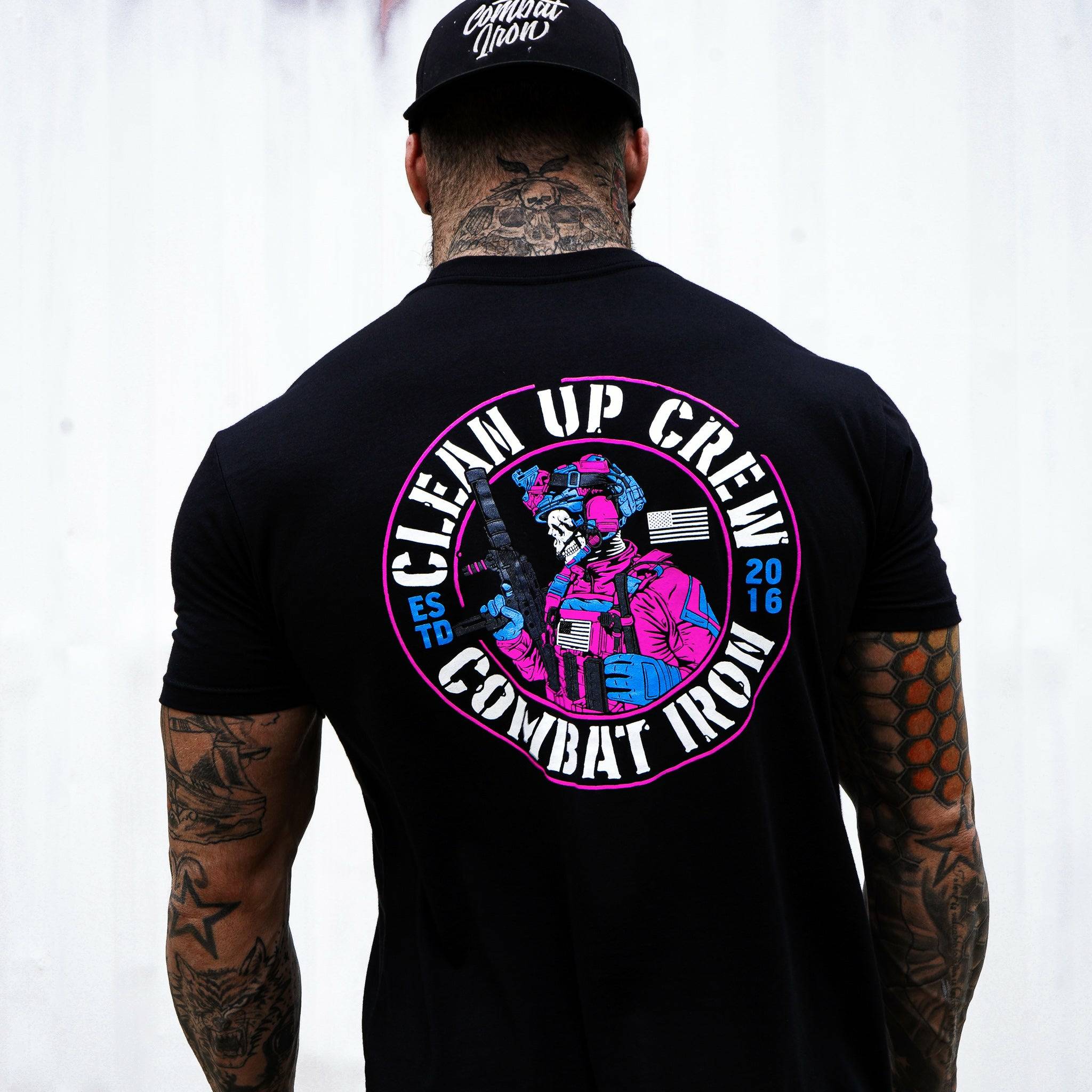 Clean up Crew Operator Skull Men's T-Shirt - Image 3
