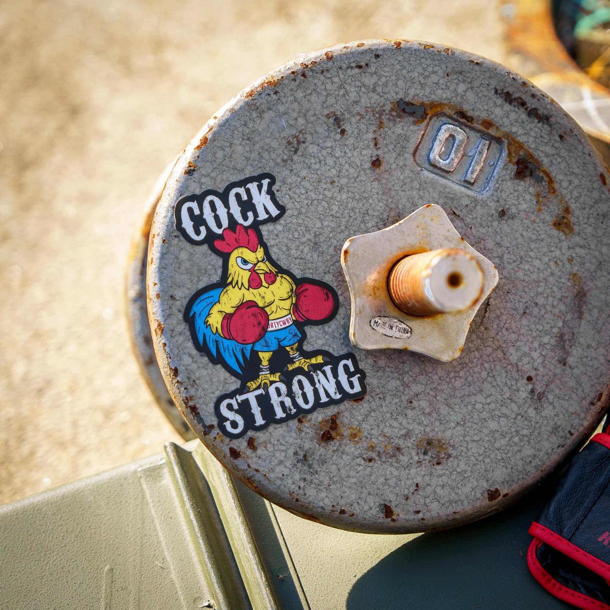 Cock Strong Boxing Chicken Decal - Image 4