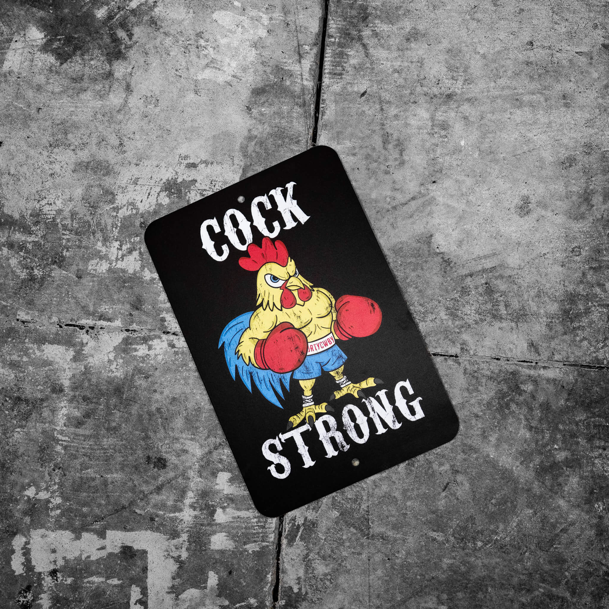 Cock Strong Wall Mounted Metal Sign - Image 3