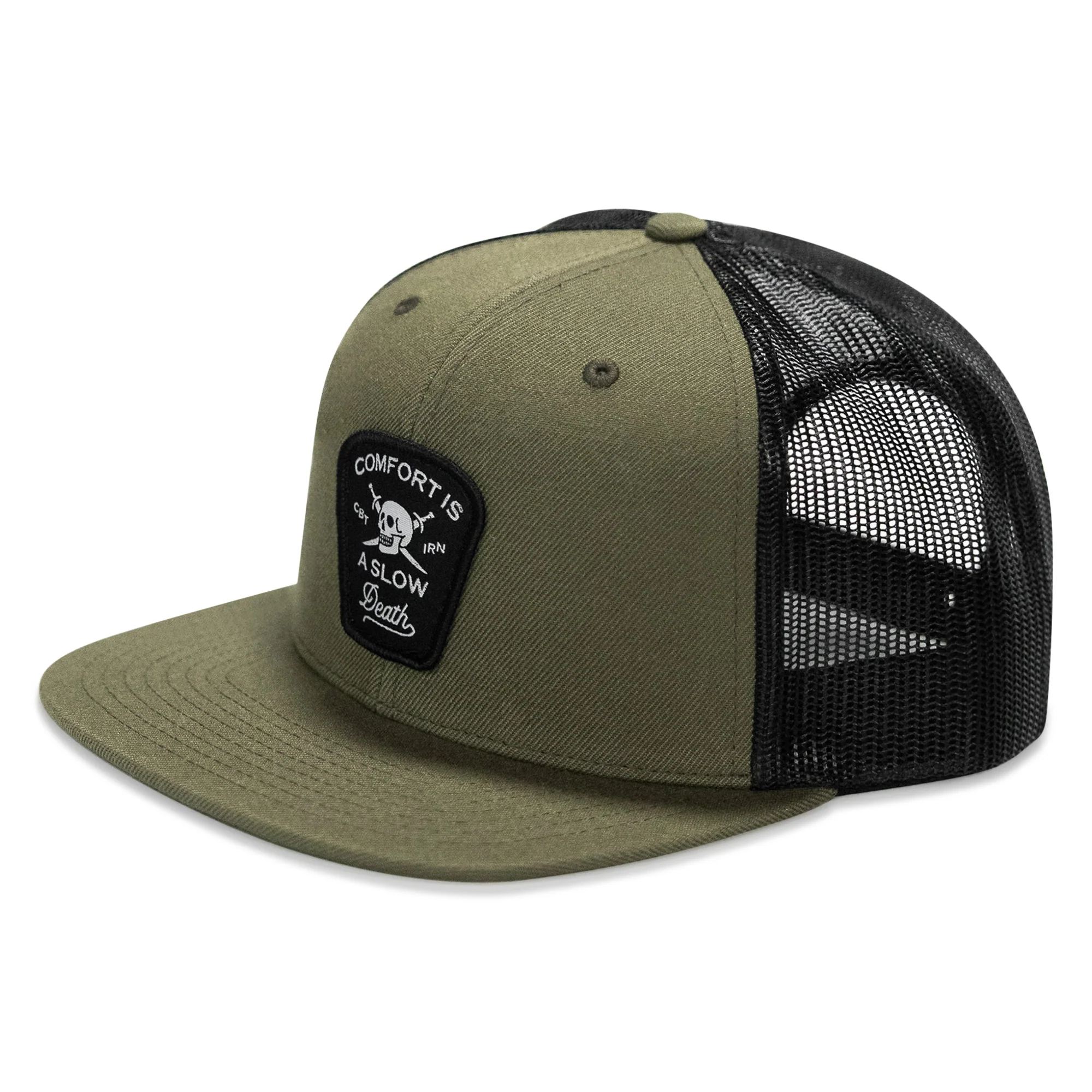 Comfort Is A Slow Death Patch Flatbill Snapback Hat - Image 10