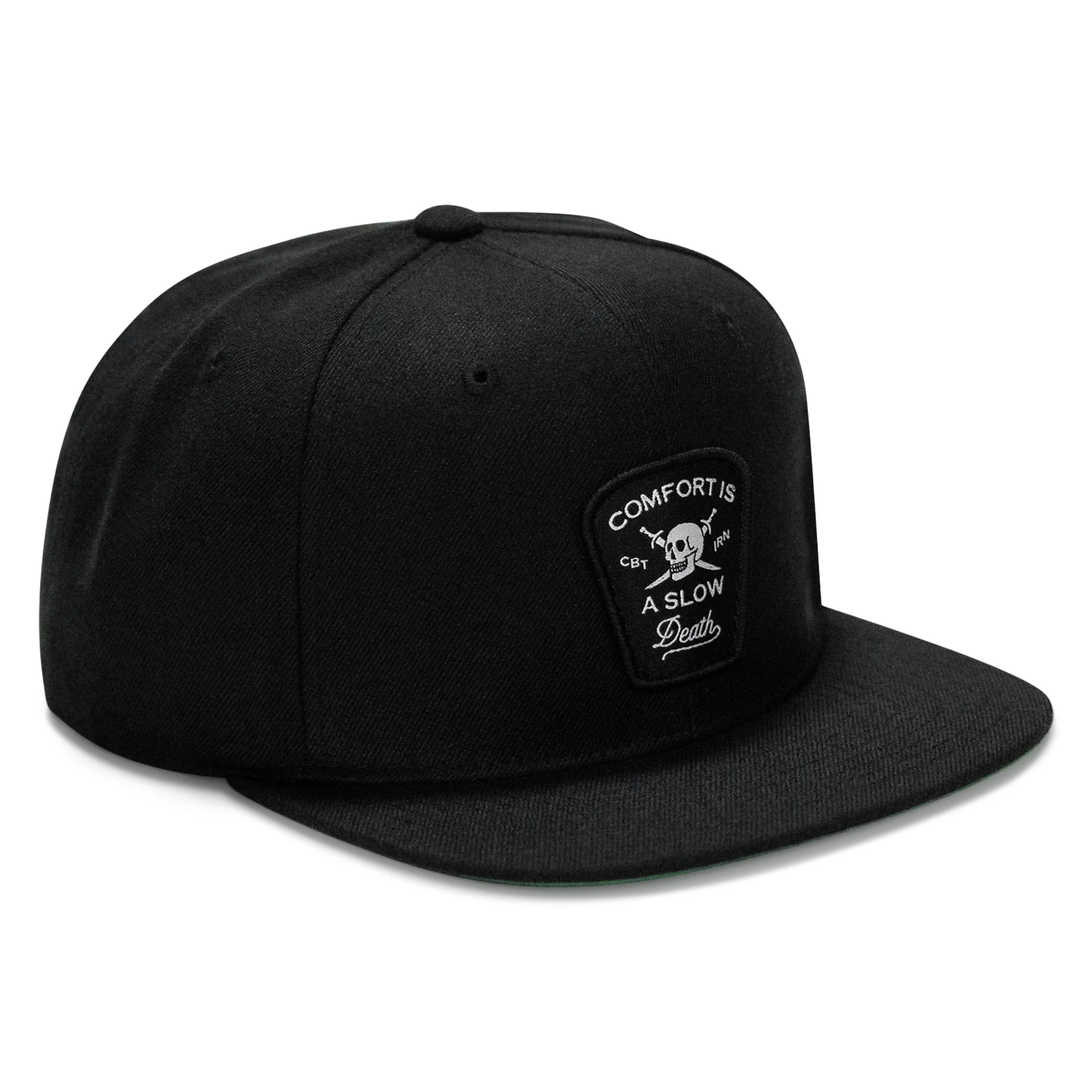 Comfort Is A Slow Death Patch Flatbill Snapback Hat - Image 3