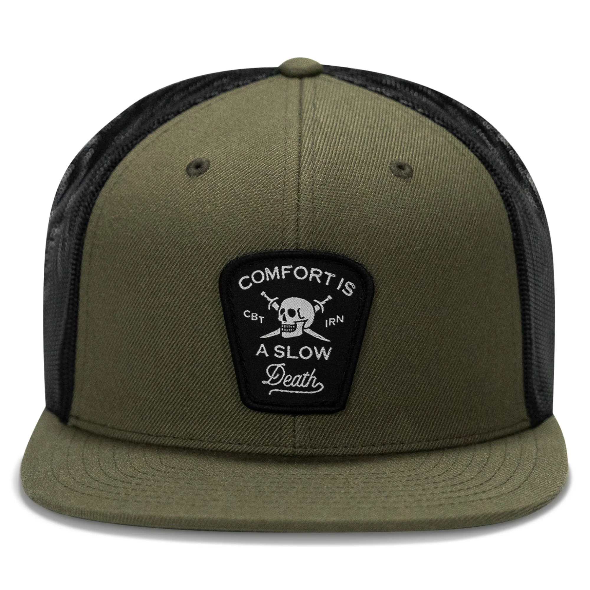 Comfort Is A Slow Death Patch Flatbill Snapback Hat - Image 9