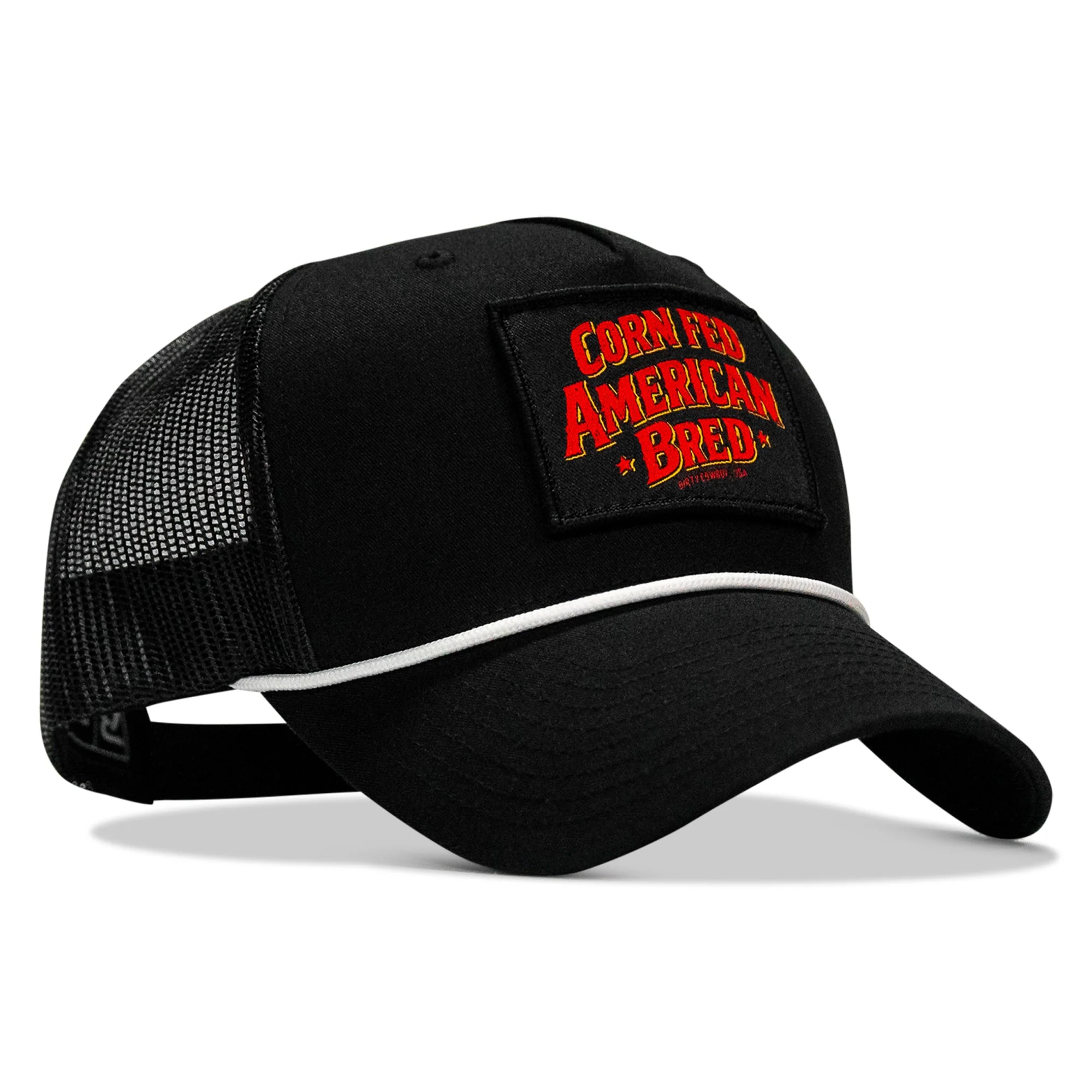 Corn Fed. American Bred. Patch Rope Snapback Hat - Image 3