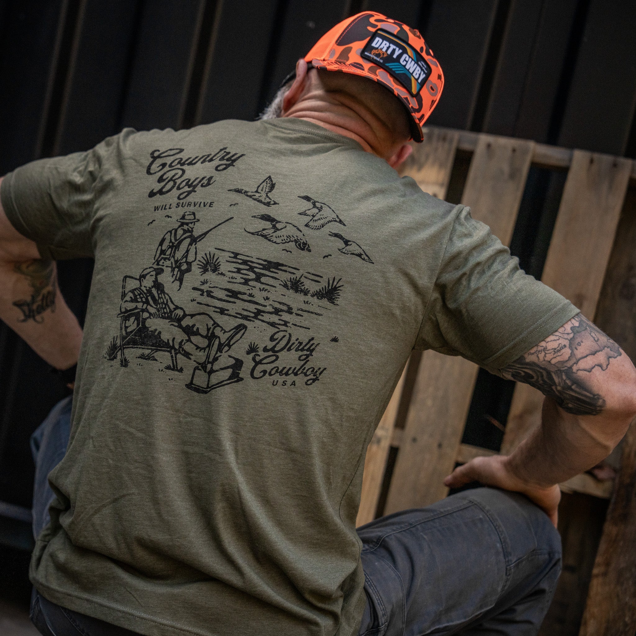 Country Boy's Will Survive Men's T-Shirt - Image 15