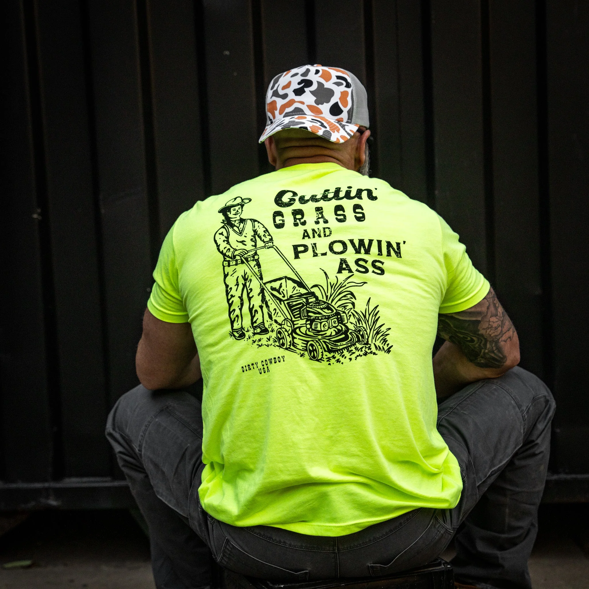 Cutting Grass & Plowin' Ass Men's T-Shirt - Image 7