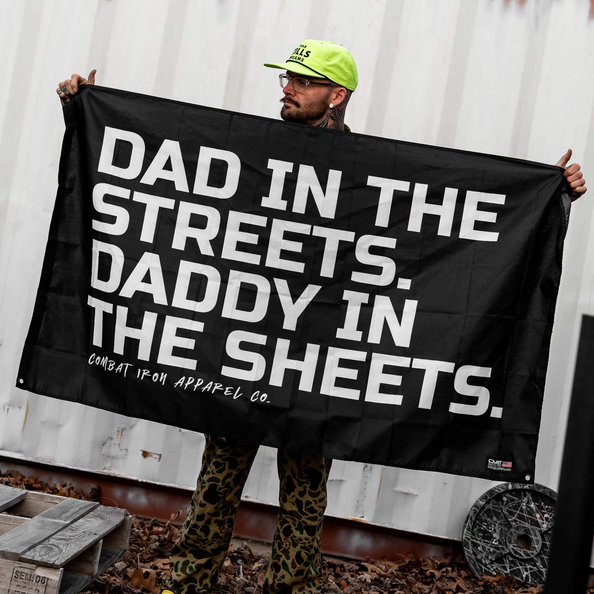 Dad In The Streets. Daddy In The Sheets. 3' x 5' Wall Flag - Image 2
