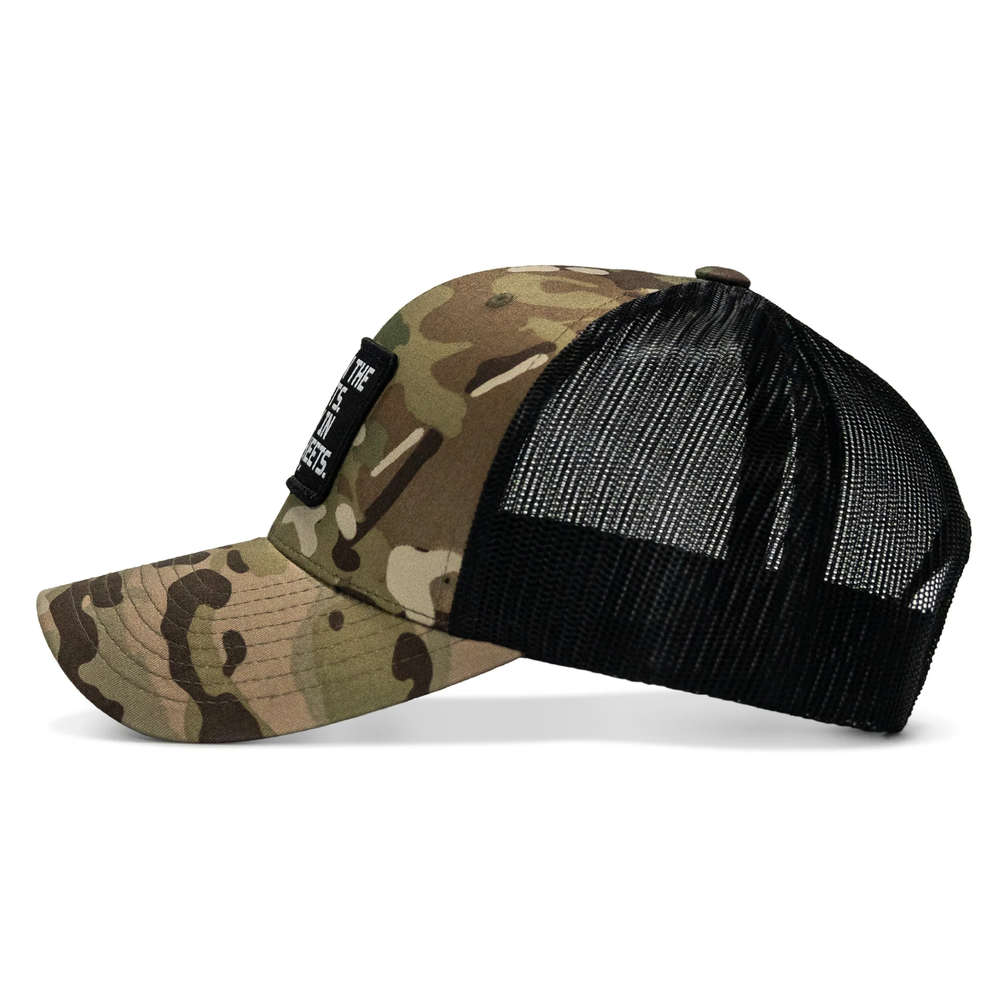 Dad In The Streets. Daddy In The Sheets. Black Patch Snapback Hat - Image 22