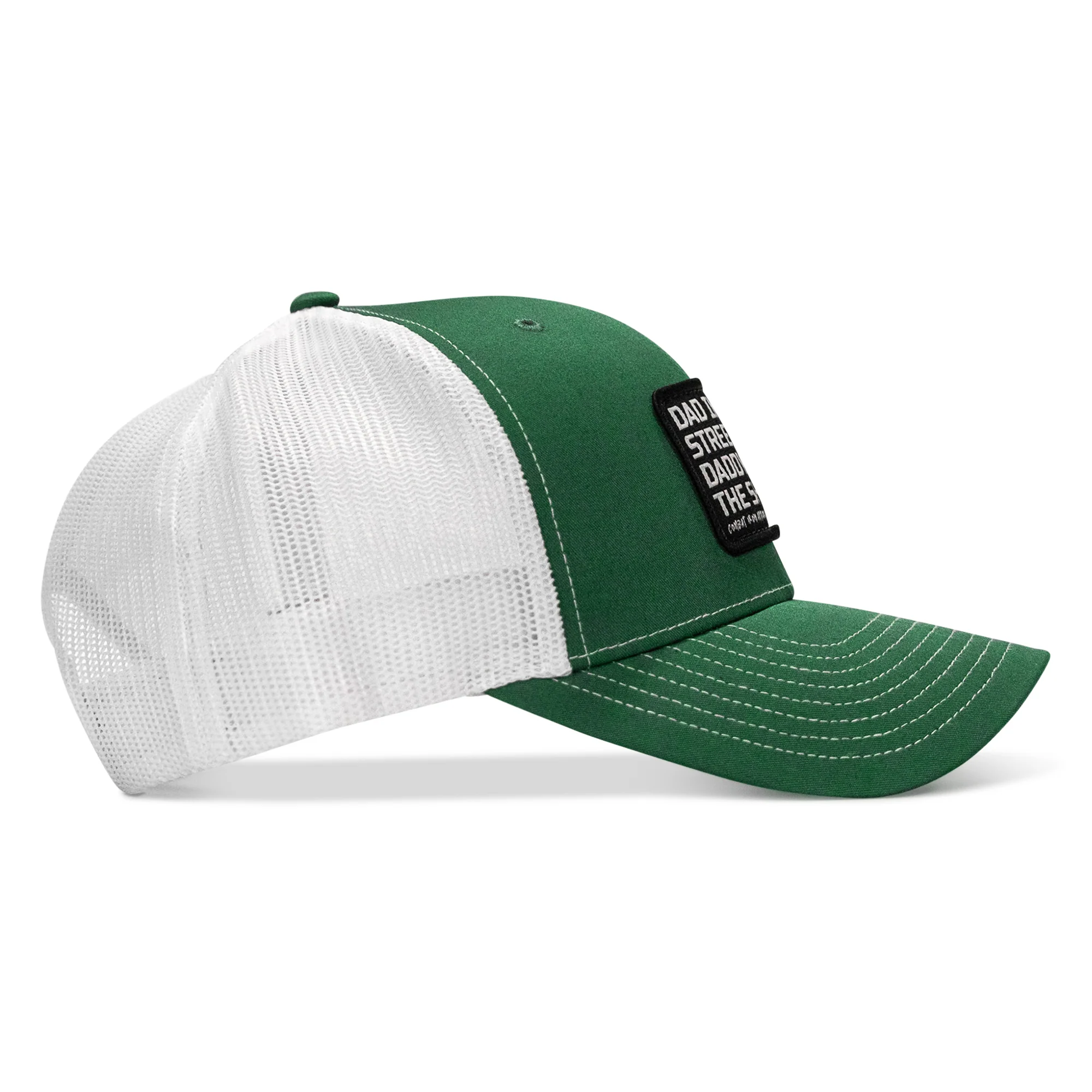 Dad In The Streets. Daddy In The Sheets. Black Patch Snapback Hat - Image 37