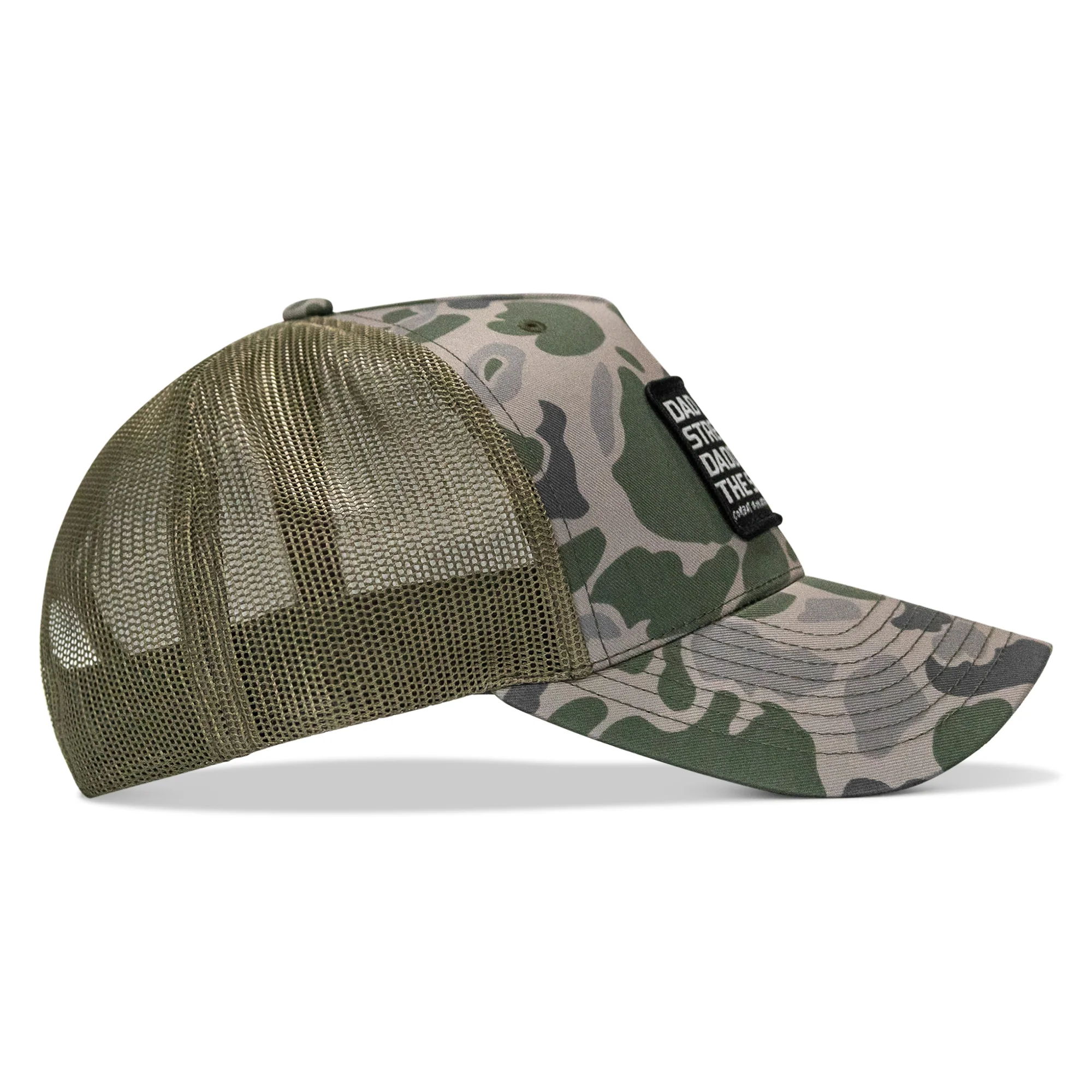 Dad In The Streets. Daddy In The Sheets. Black Patch Snapback Hat - Image 47