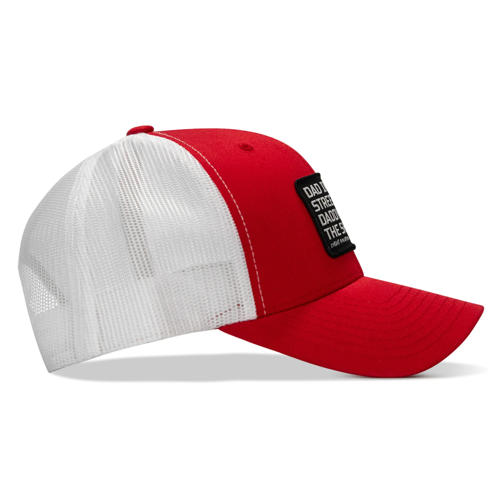 Dad In The Streets. Daddy In The Sheets. Black Patch Snapback Hat - Image 52