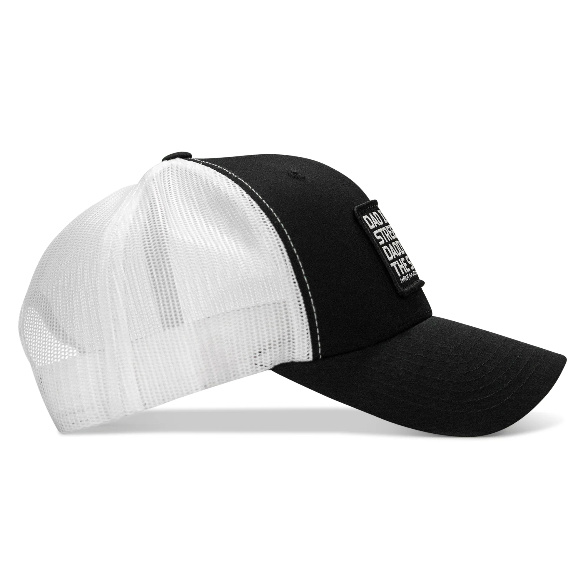 Dad In The Streets. Daddy In The Sheets. Black Patch Snapback Hat - Image 62