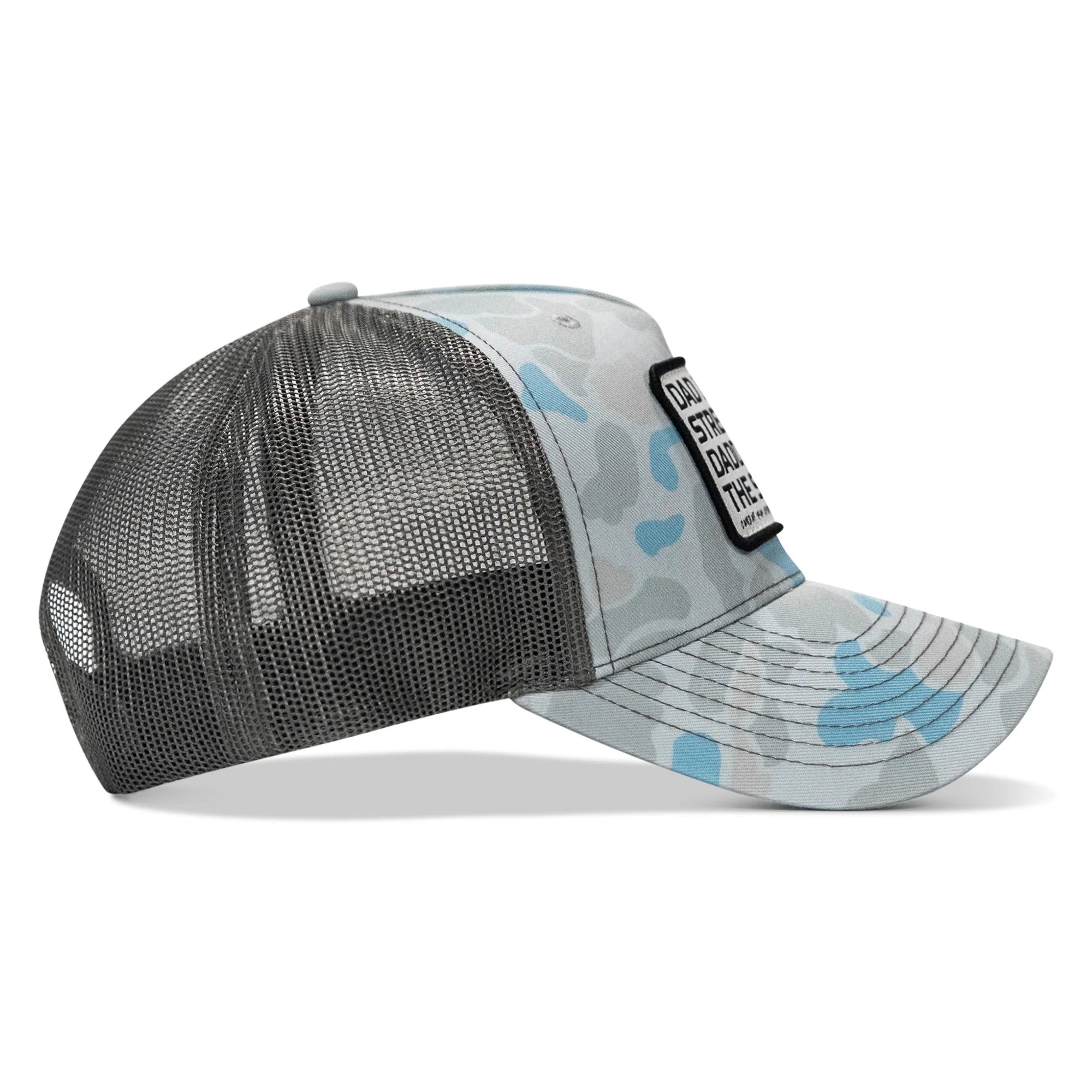 Dad In The Streets. Daddy In The Sheets. White Patch Snapback Hat - Image 71