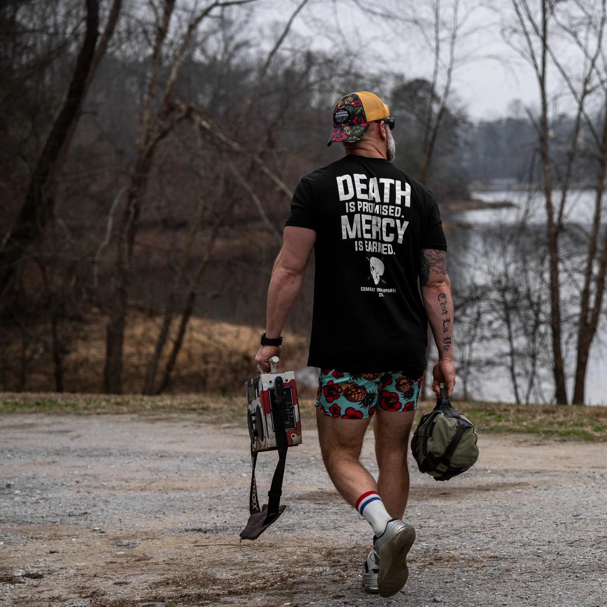 Death Is Promised. Mercy Is Earned Men's T-Shirt - Image 14