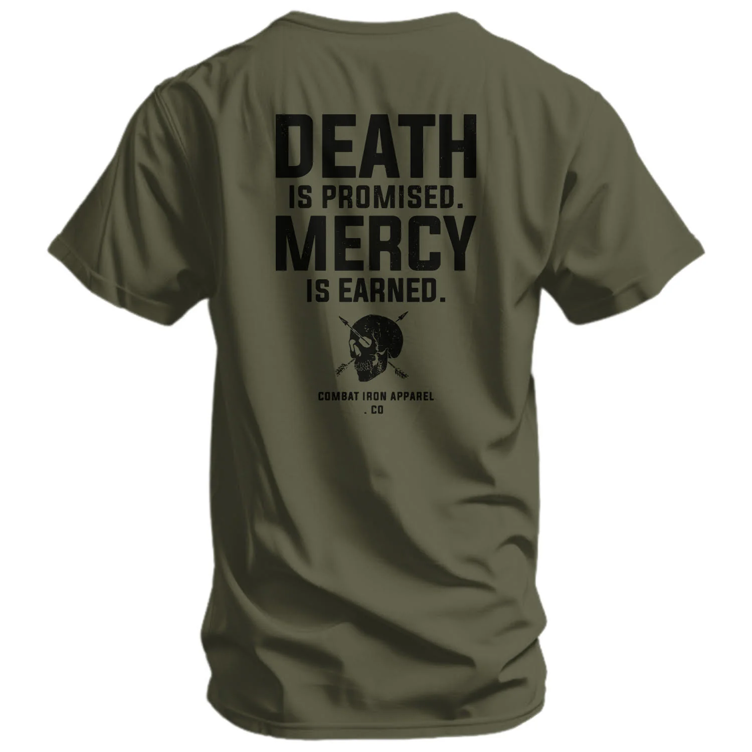 Death Is Promised. Mercy Is Earned Men's T-Shirt - Image 3