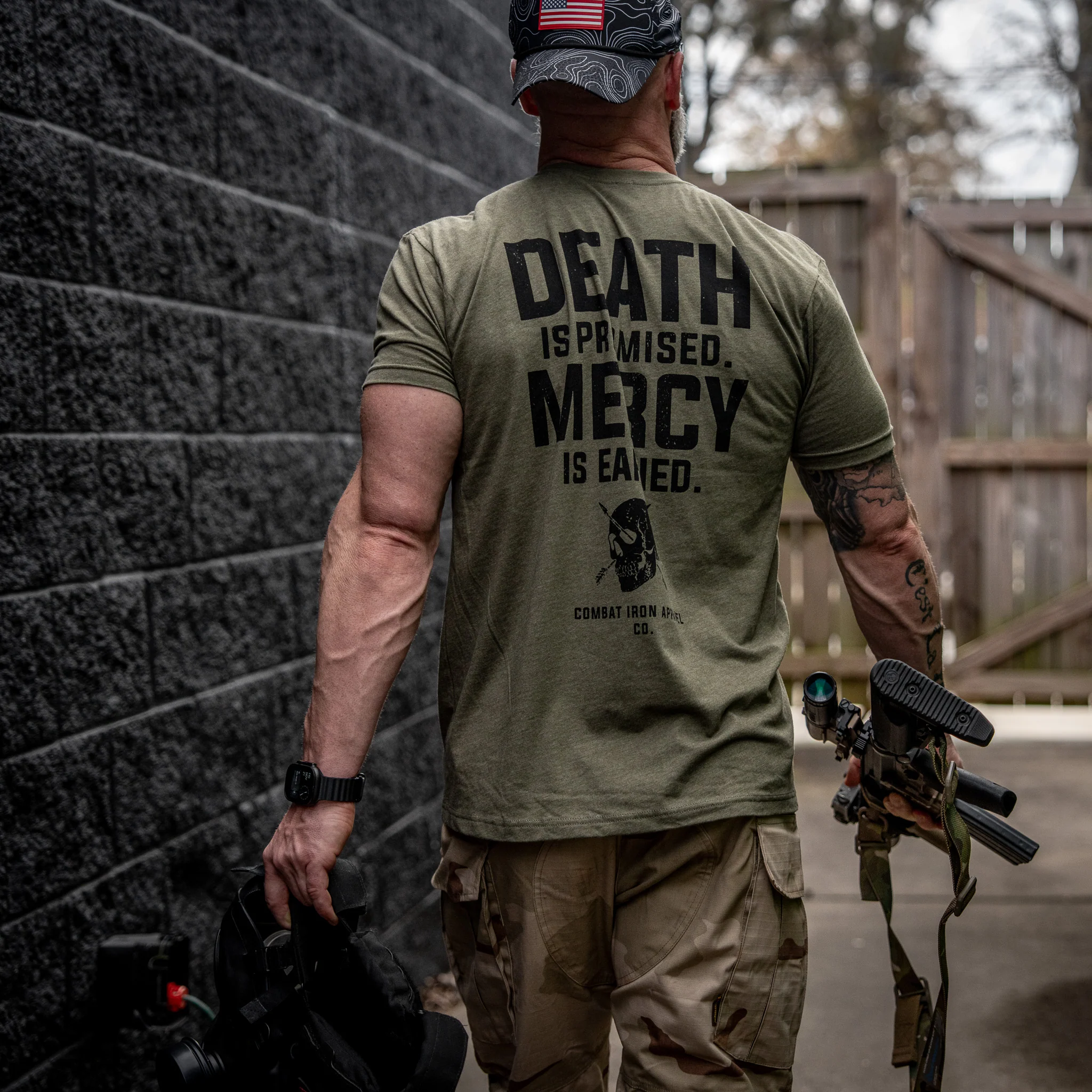 Death Is Promised. Mercy Is Earned Men's T-Shirt - Image 5
