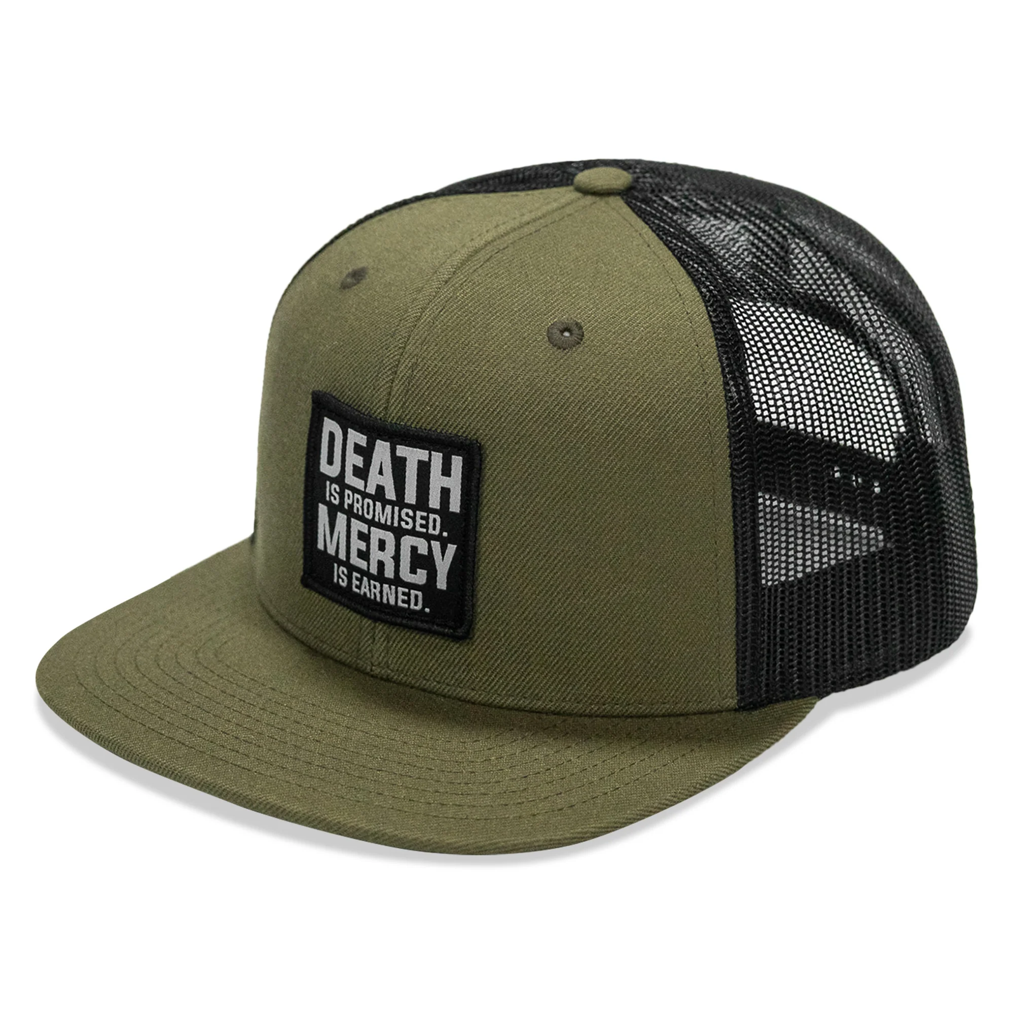 Death Is Promised. Mercy Is Earned Patch Flatbill Hat - Image 12