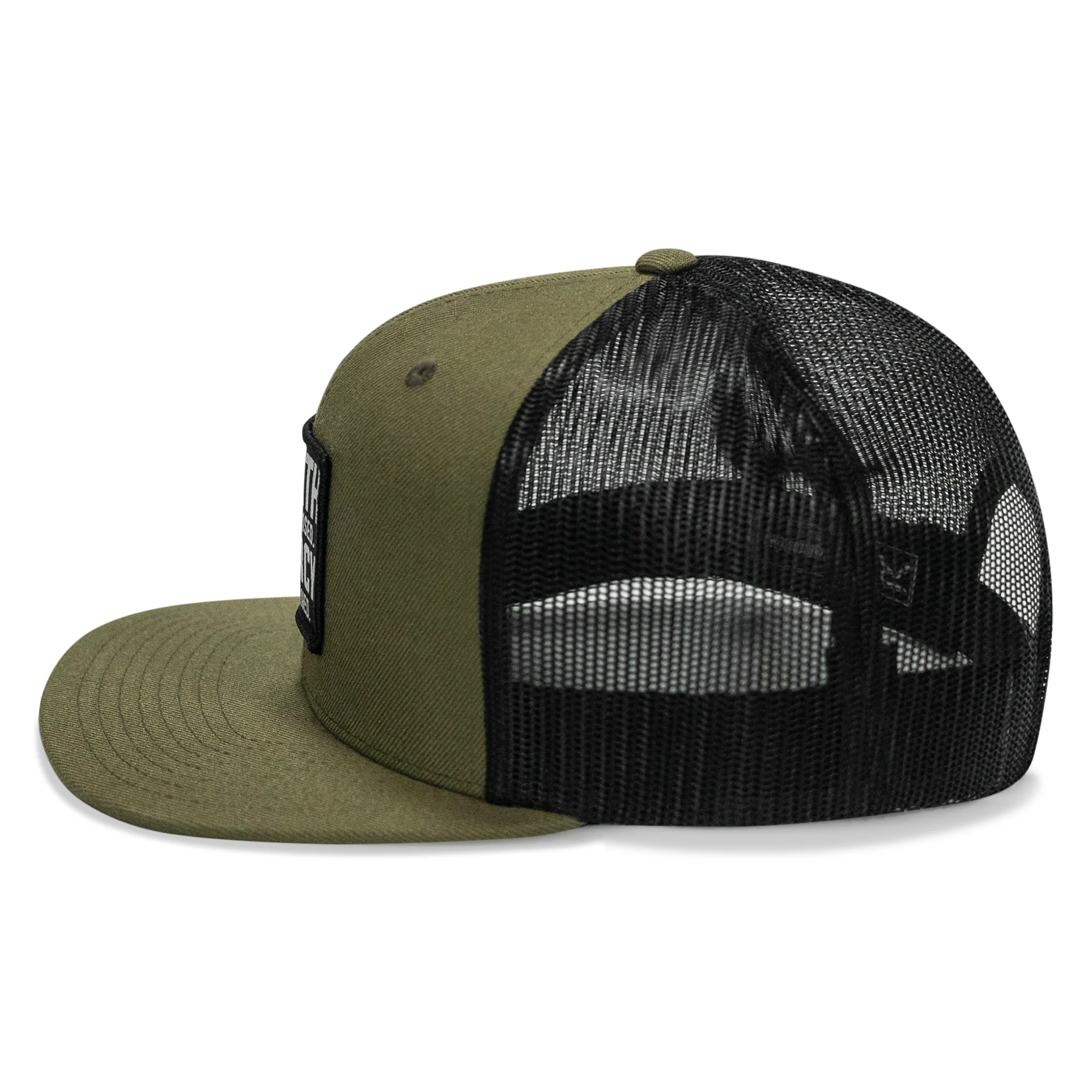 Death Is Promised. Mercy Is Earned Patch Flatbill Hat - Image 14