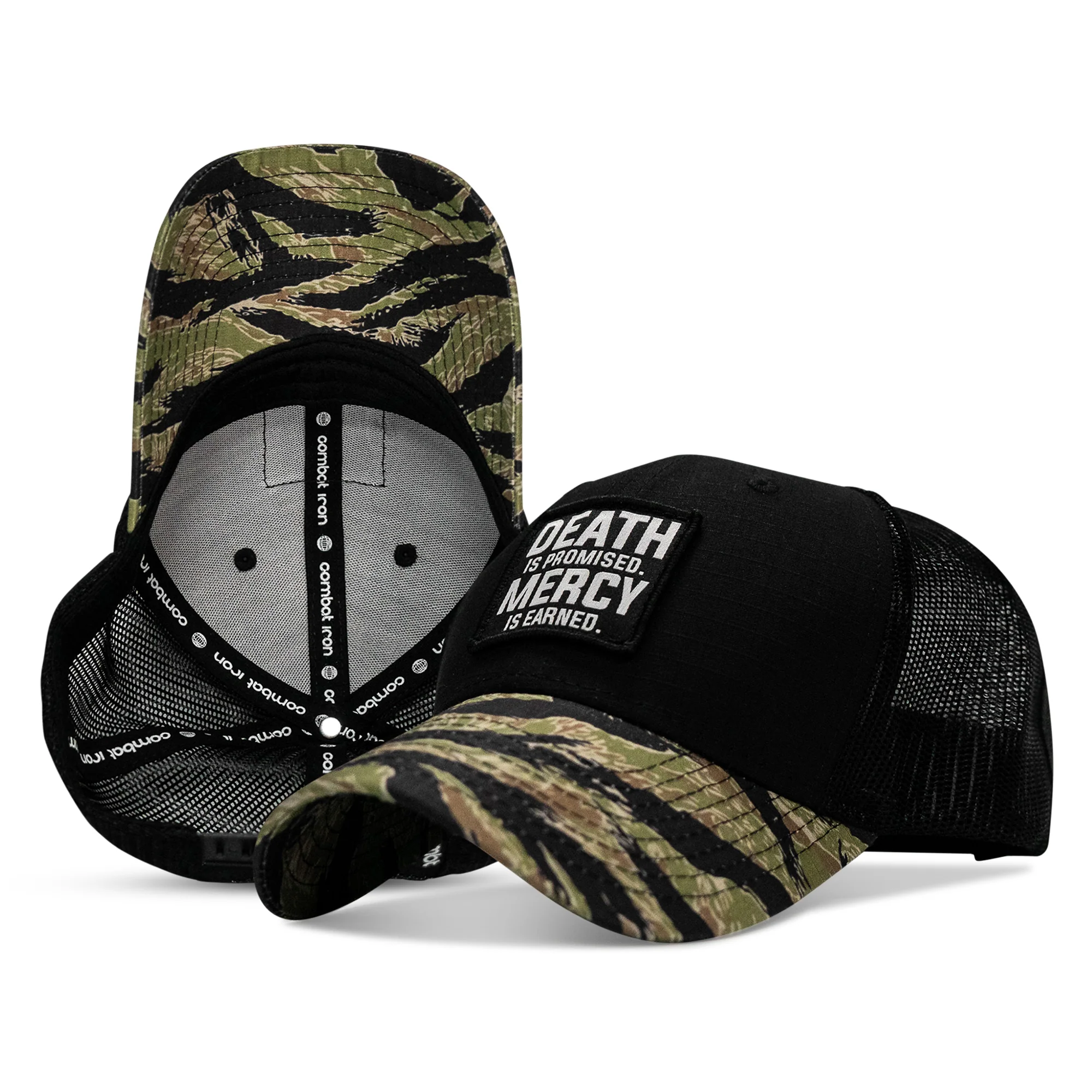 Death Is Promised. Mercy Is Earned Patch Original Ripstop Snapback Hat