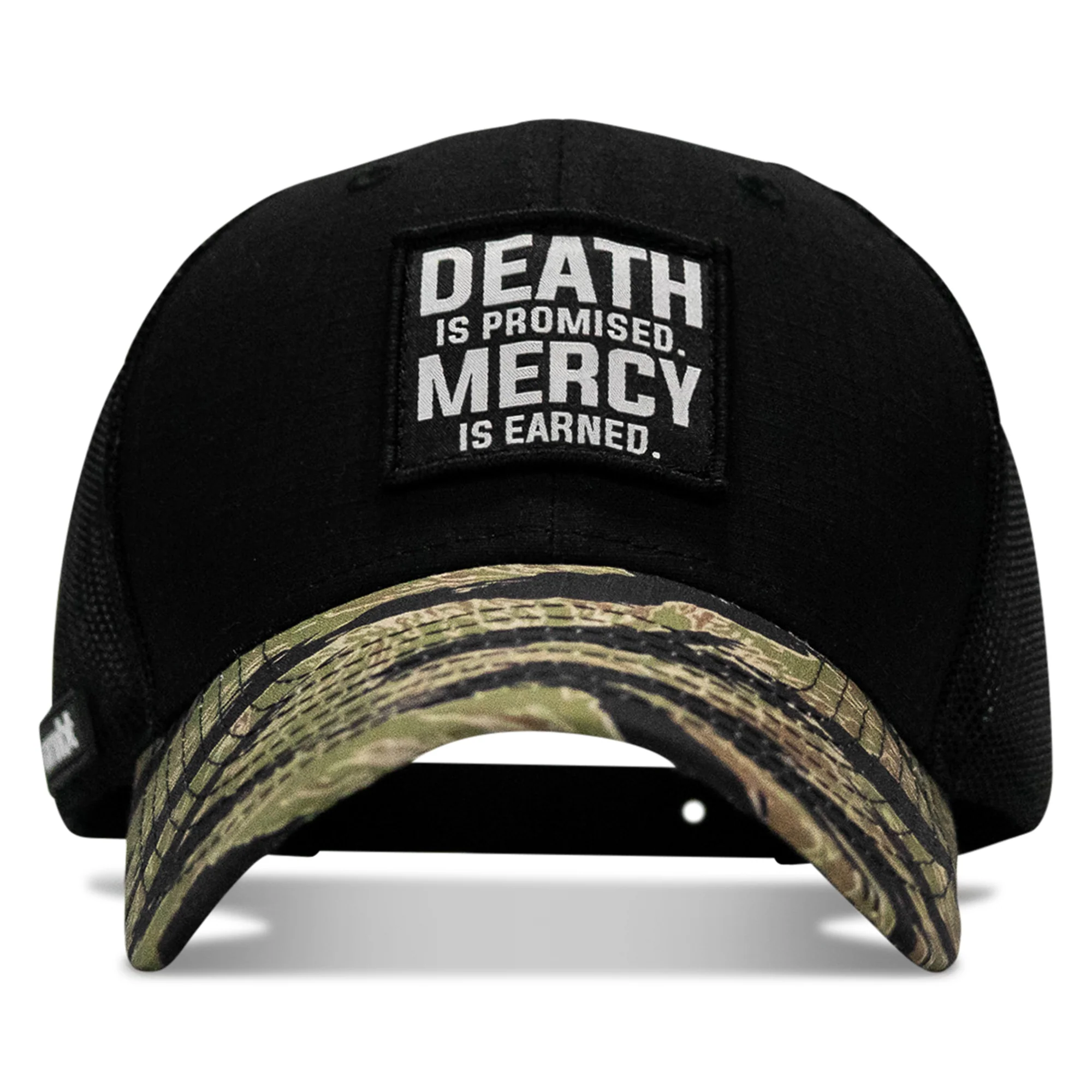 Death Is Promised. Mercy Is Earned Patch Original Ripstop Snapback Hat - Image 2