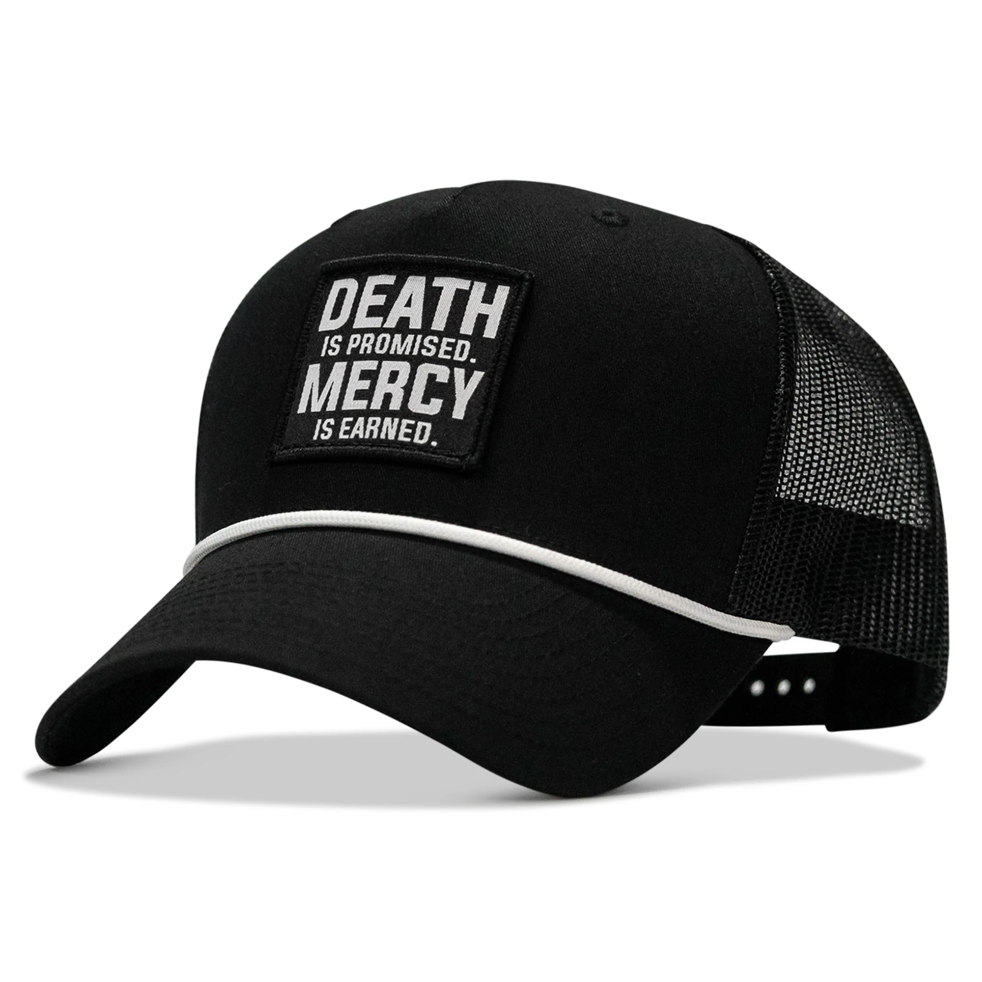 Death Is Promised. Mercy Is Earned Patch Rope Snapback - Image 2
