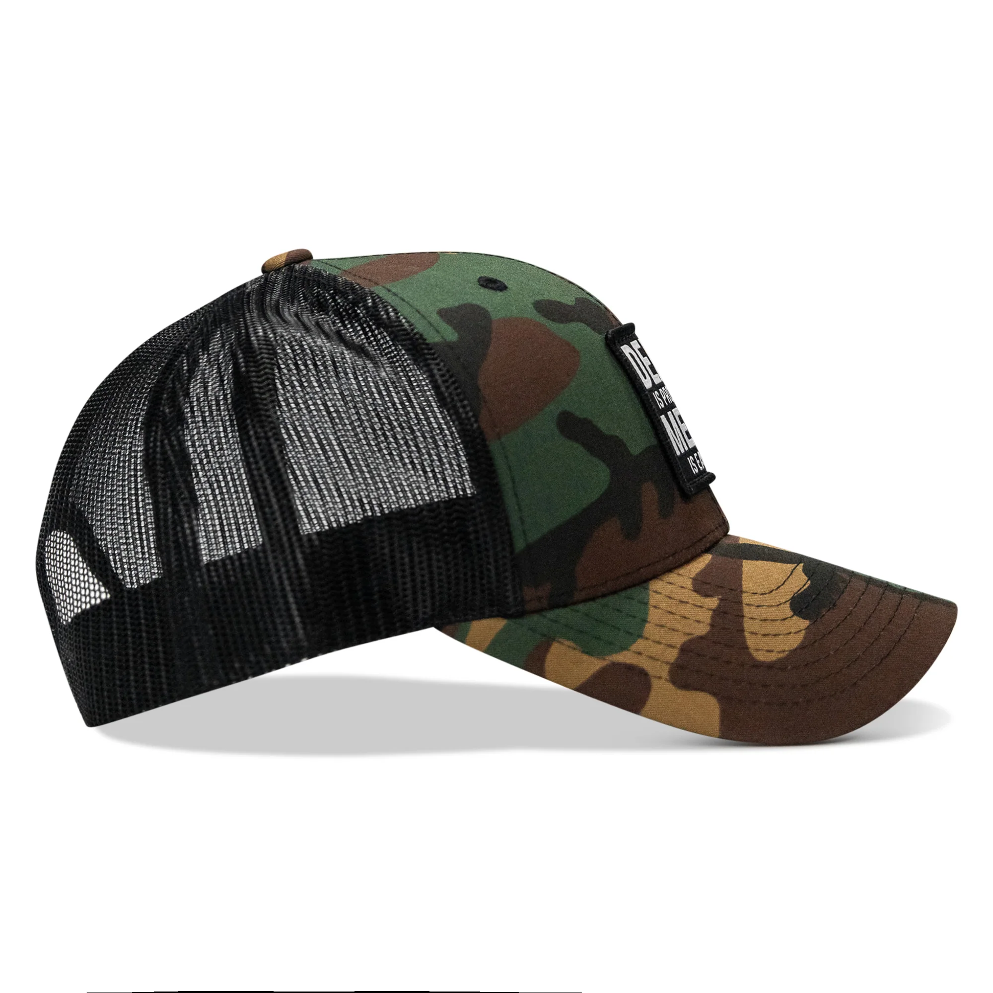 Death Is Promised. Mercy Is Earned Patch Snapback Hat - Image 15