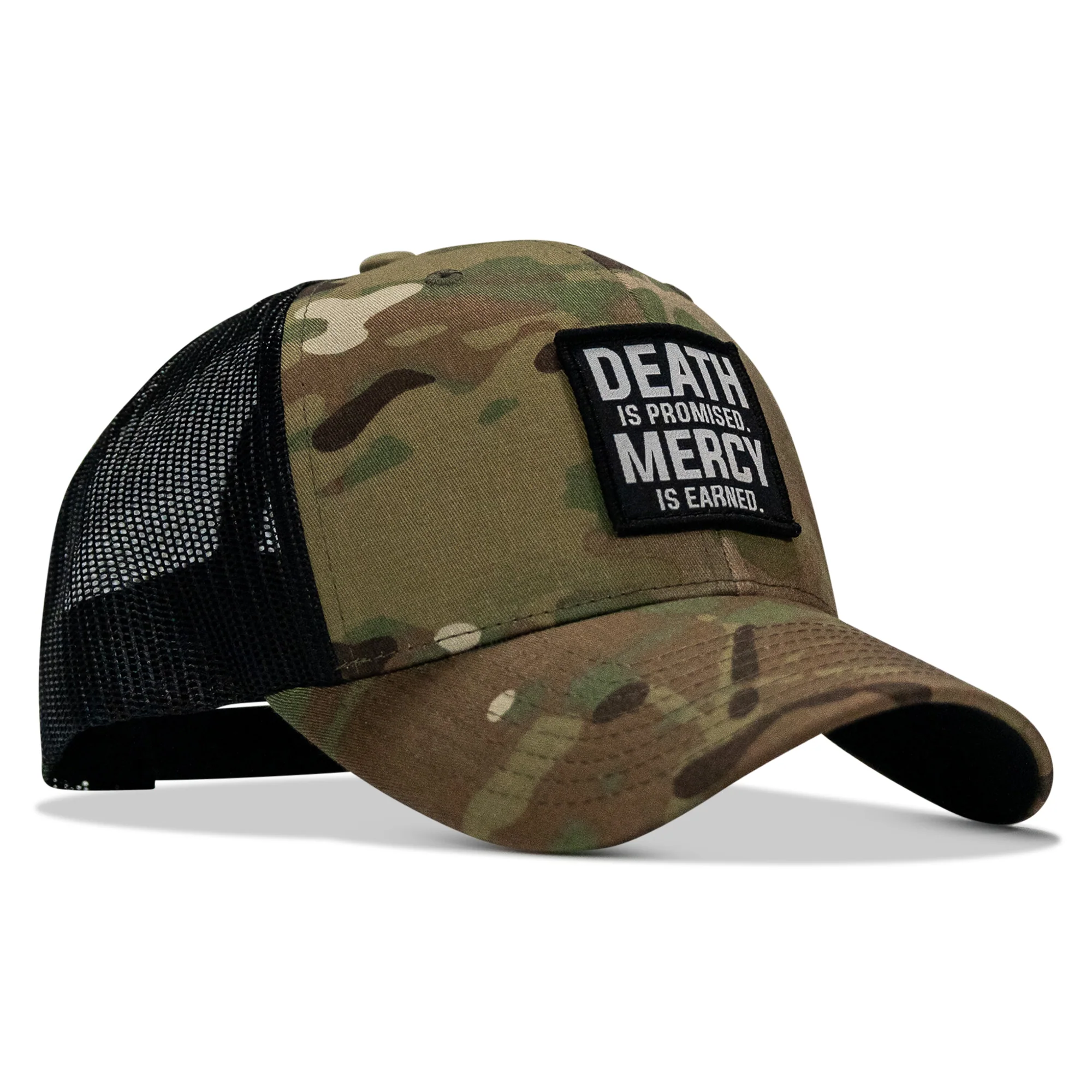 Death Is Promised. Mercy Is Earned Patch Snapback Hat - Image 30
