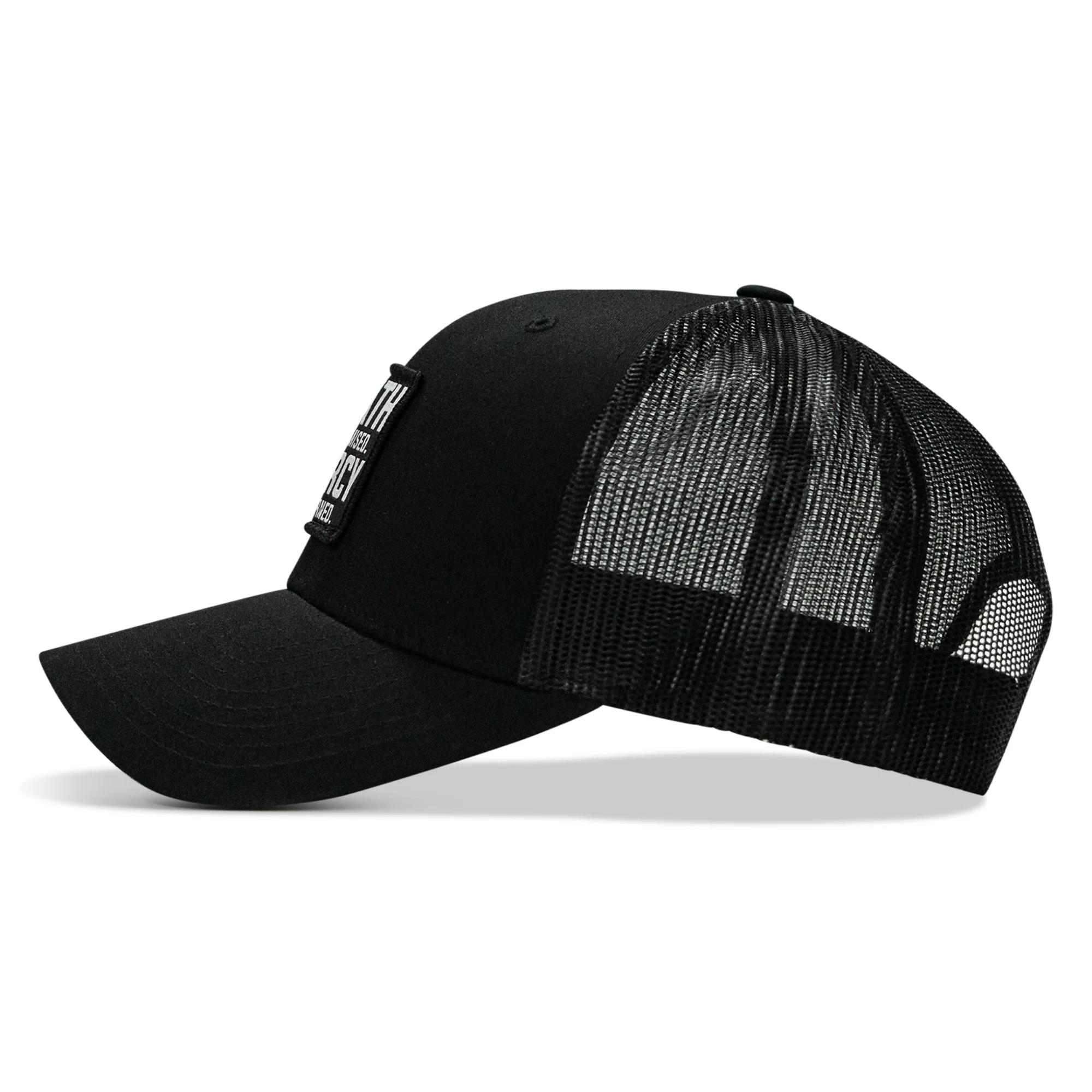 Death Is Promised. Mercy Is Earned Patch Snapback Hat - Image 4