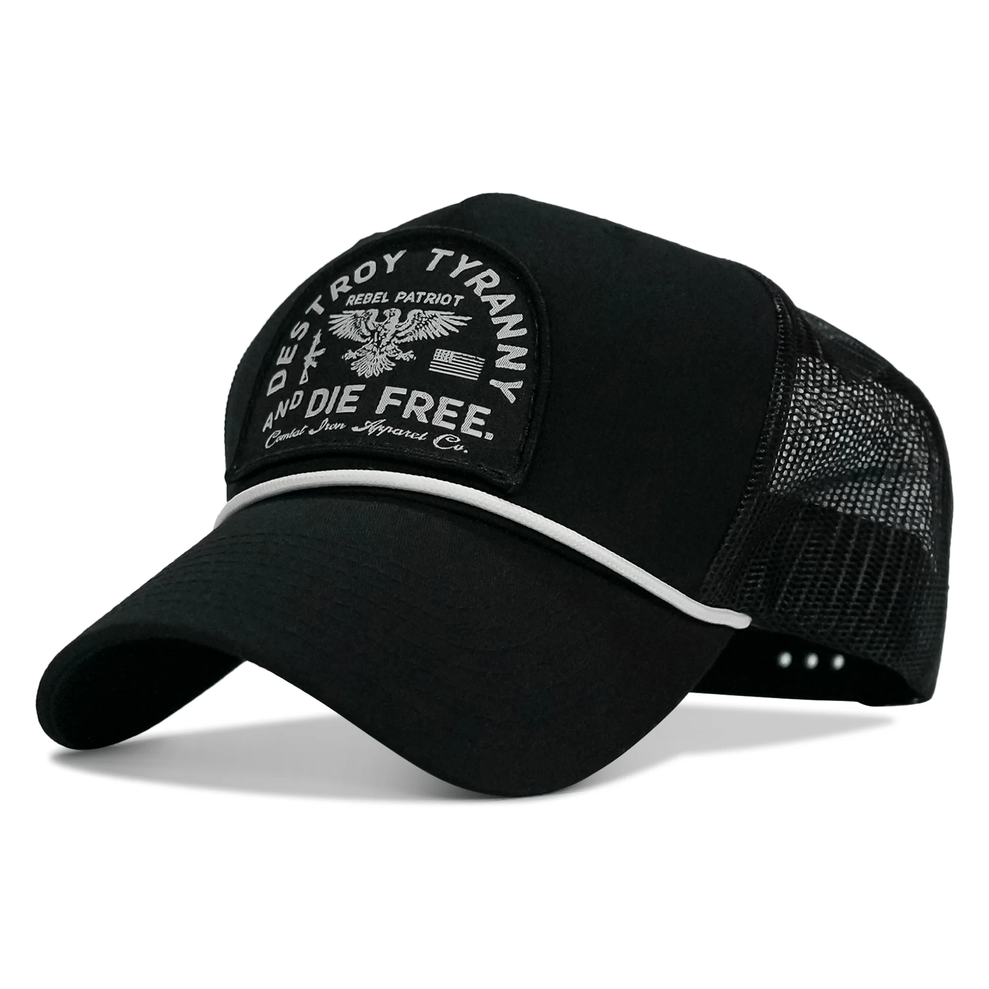 Destroy Tyranny and Die Free Patch Rope Snapback Hat - Image 2