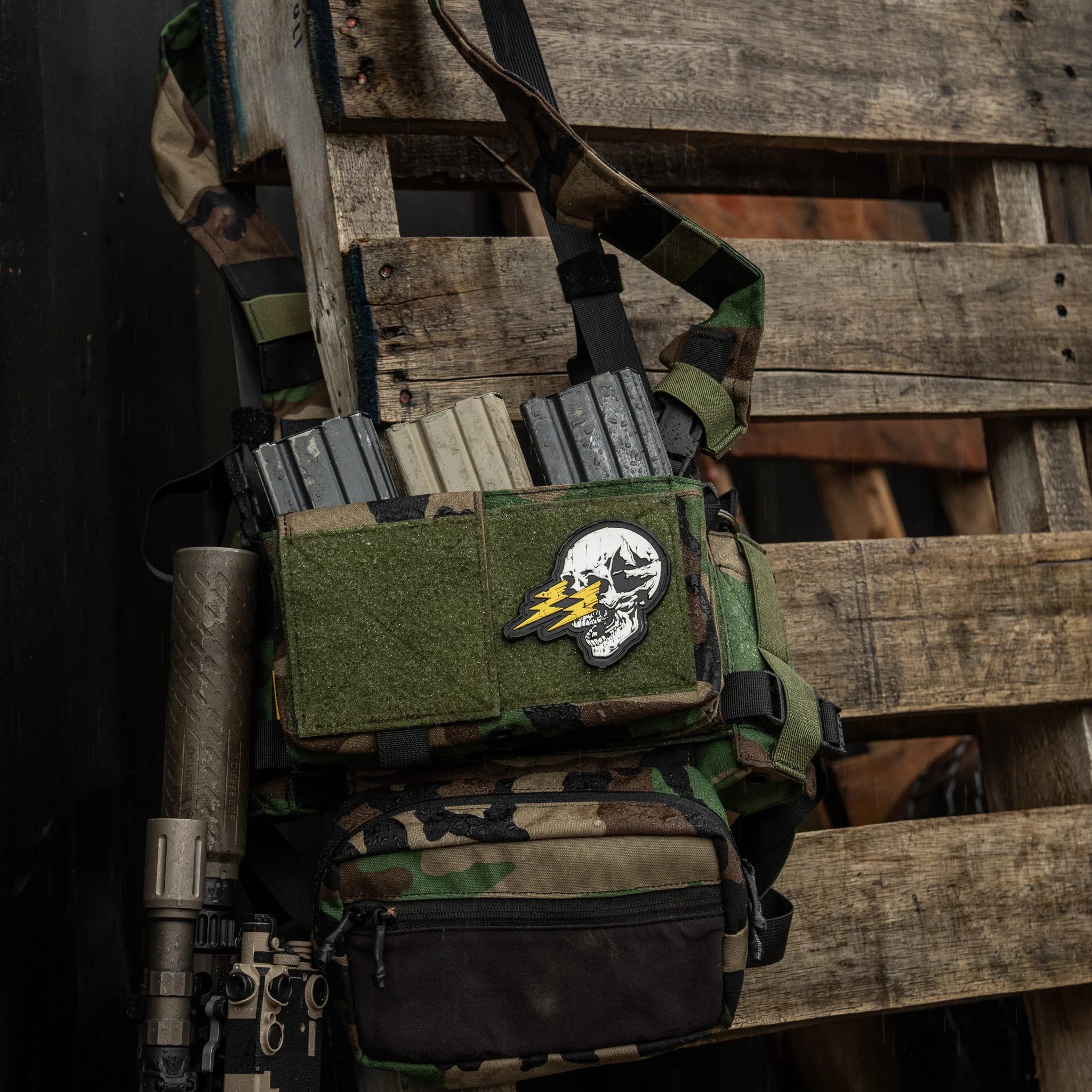 Die with Memories Bolt Skull PVC Patch - Image 2