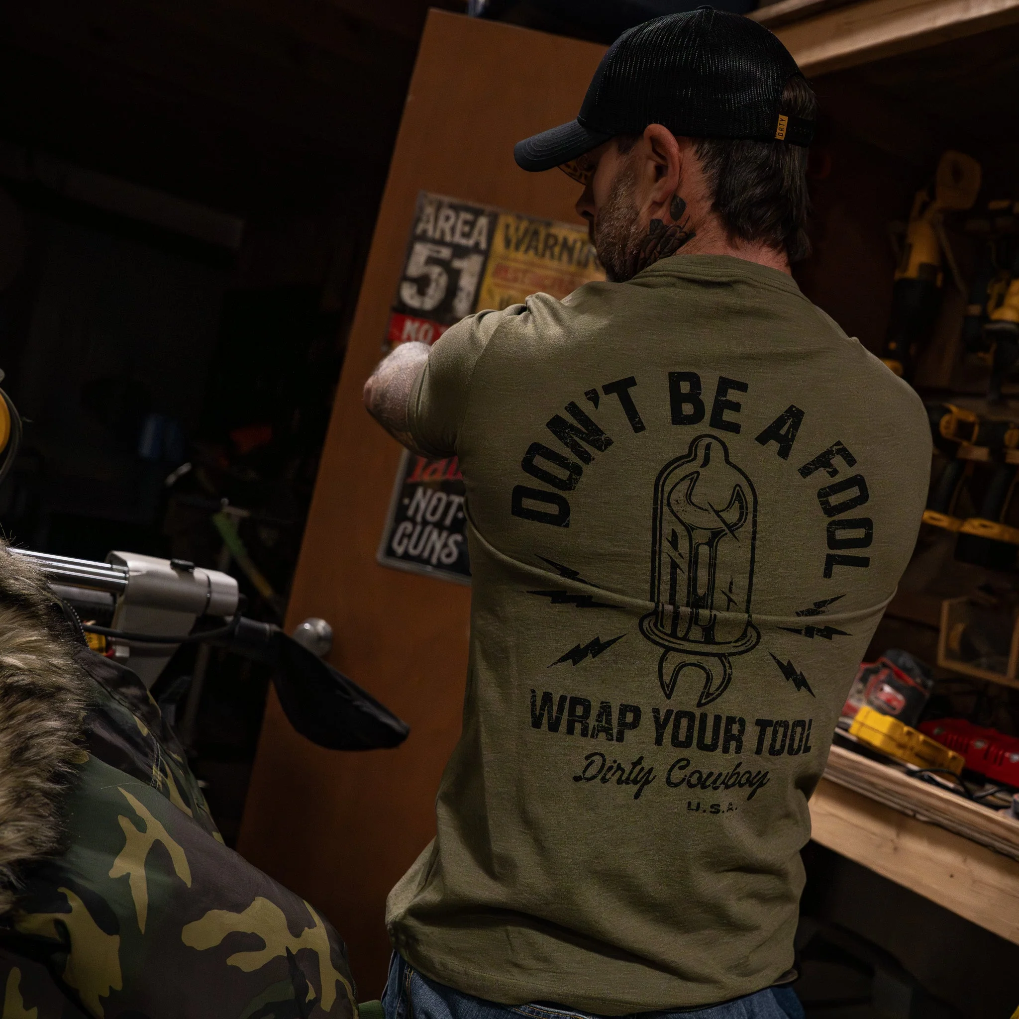 Don't Be a Fool. Wrap Your Tool Men's T-Shirt - Image 16
