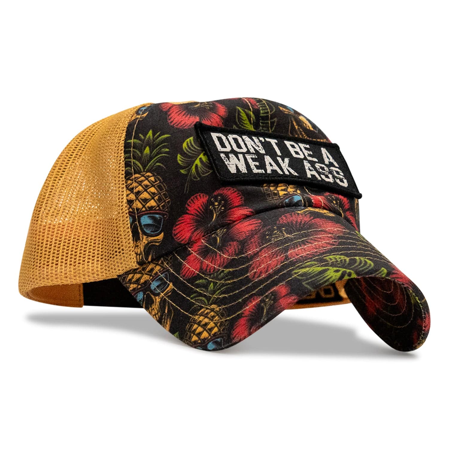 Don't Be A Weak Ass Patch Tactical Ripstop Mesh Snapback Hat - Image 3