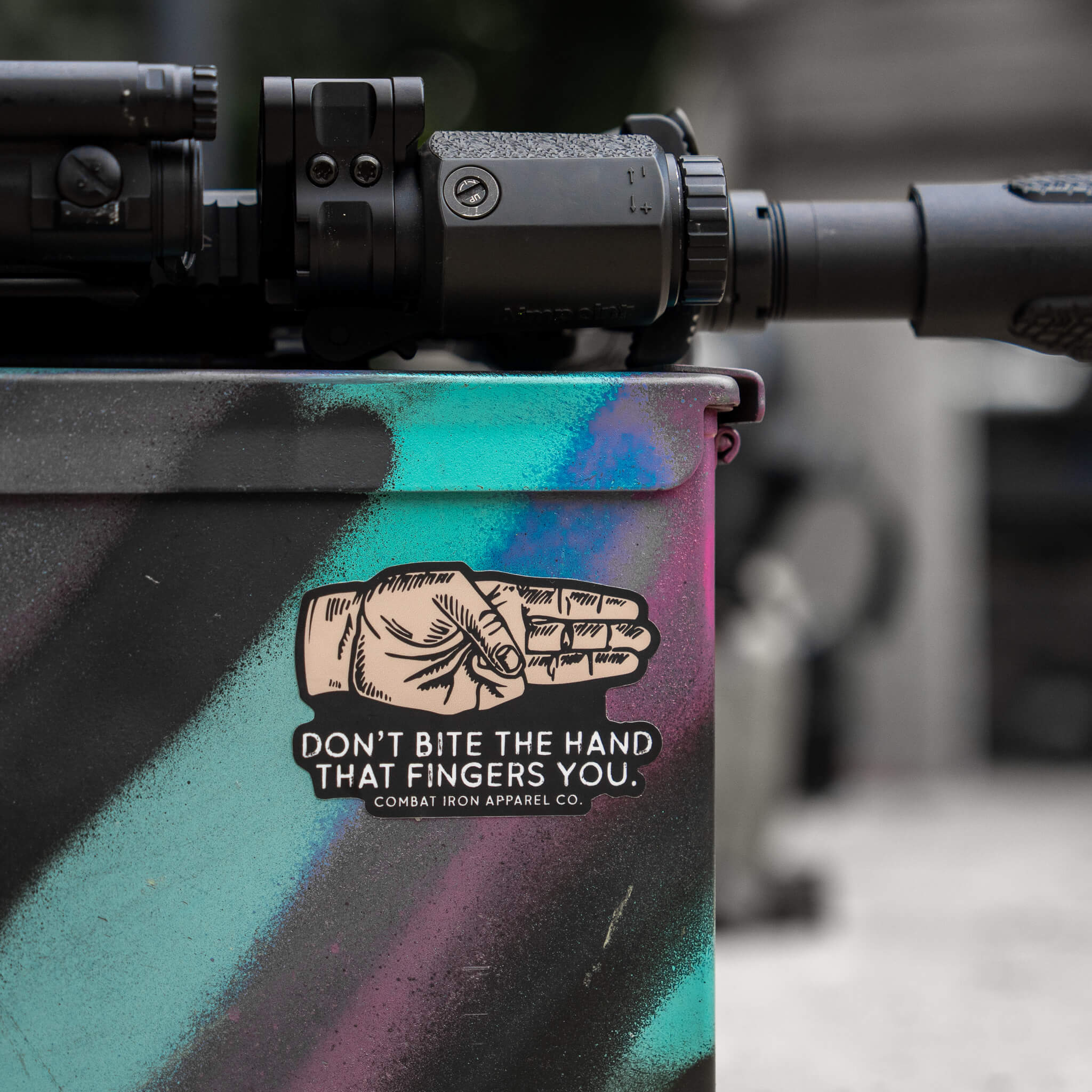 Don't Bite The Hand That Fingers You Decal - Image 2
