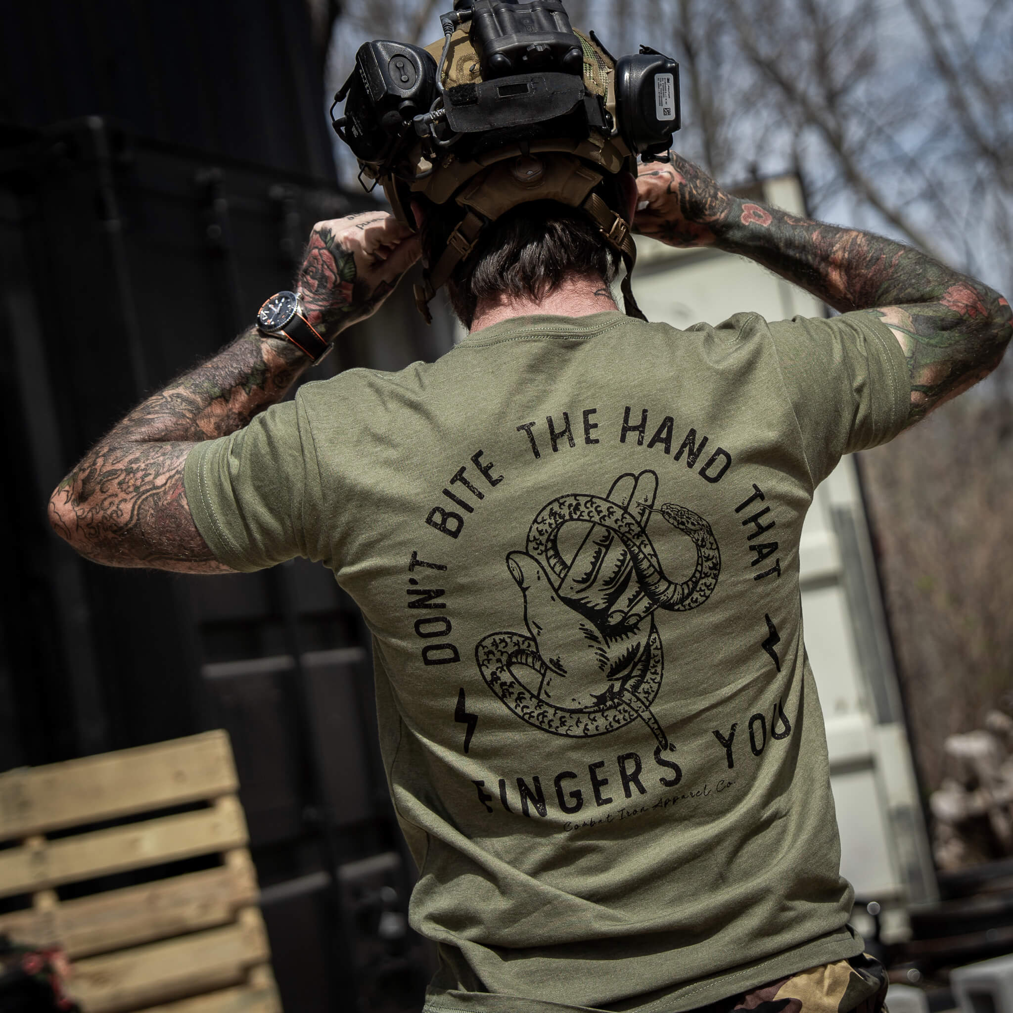 Don't Bite The Hand That Fingers You Men's T-Shirt - Image 6