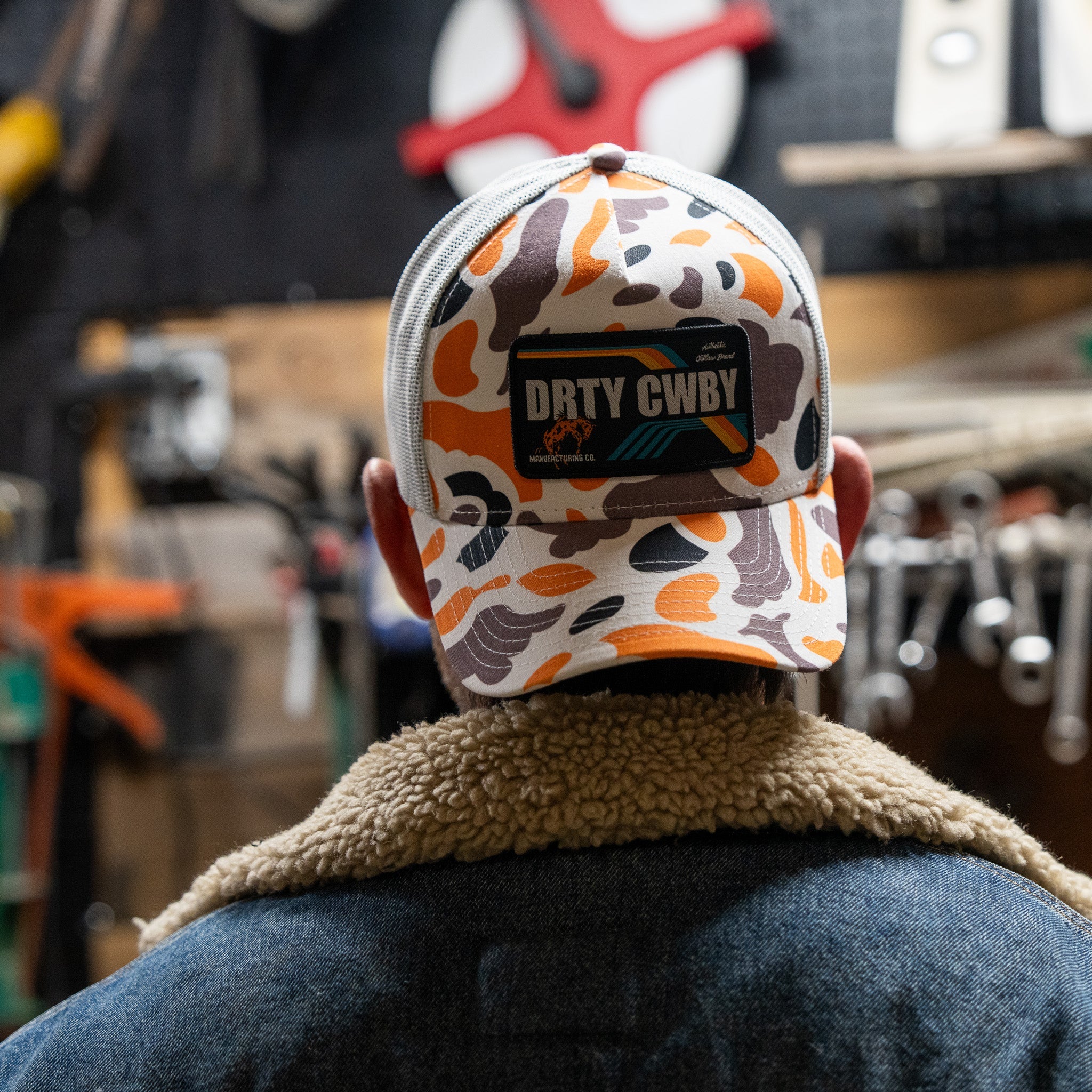 DRTYCWBY Vintage Bronco Five Panel Mesh Snapback Hat - Image 3