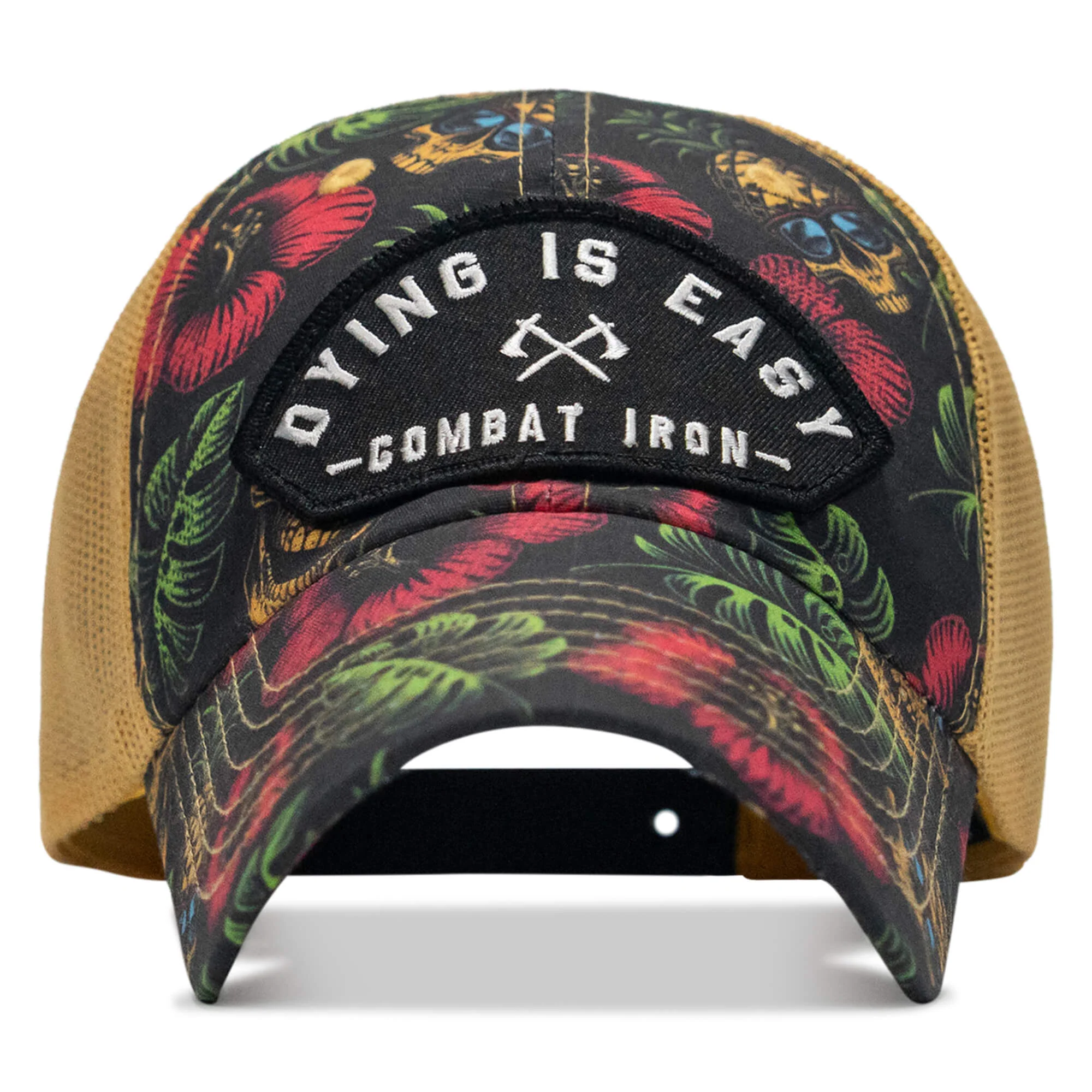 Dying Is Easy Arched Patch Tactical Ripstop Mesh Snapback Hat - Image 15
