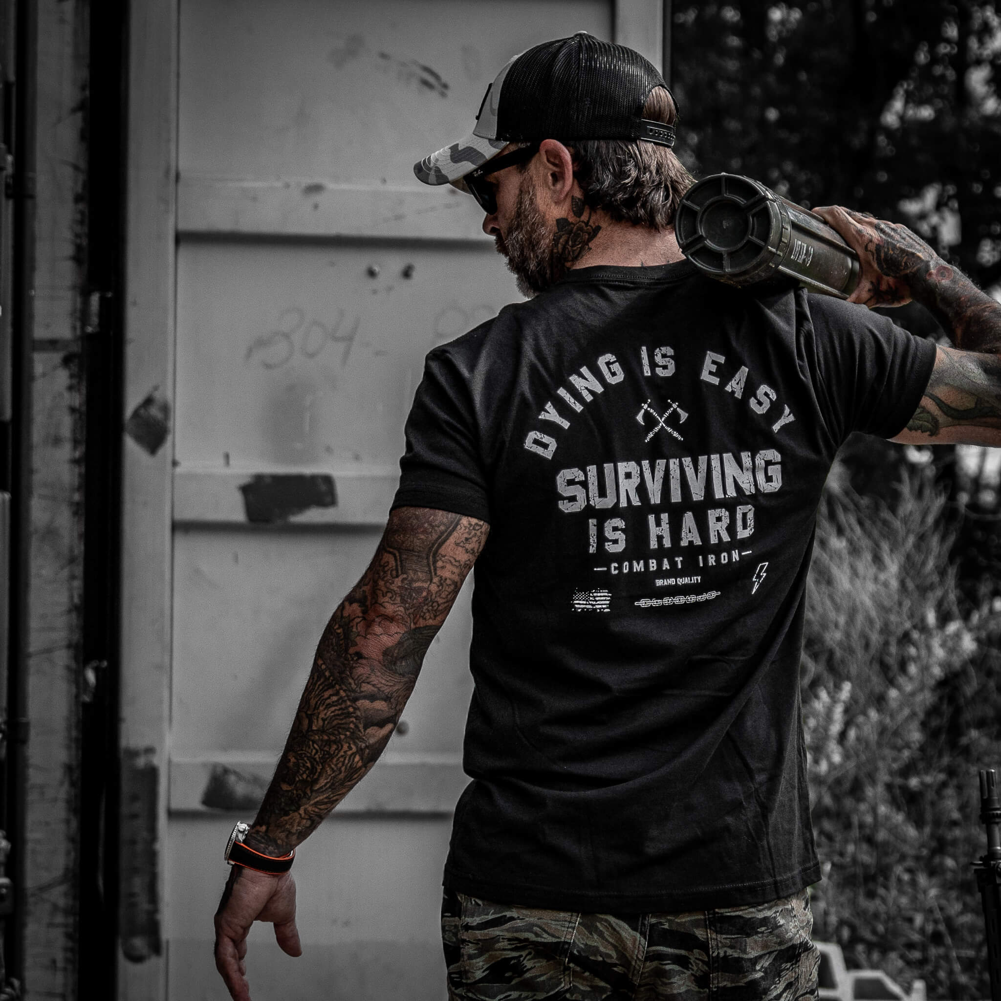 Dying is Easy. Surviving Is Hard Men's T-Shirt - Image 4