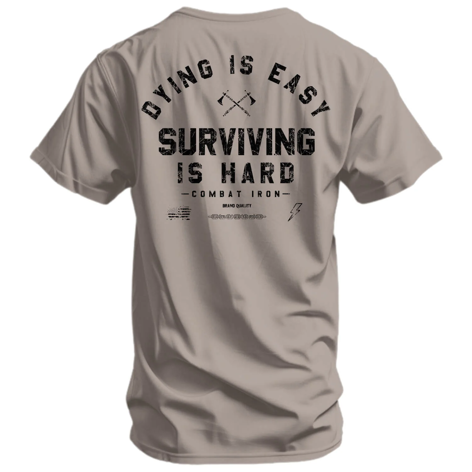 Dying is Easy. Surviving Is Hard Men's T-Shirt - Image 9