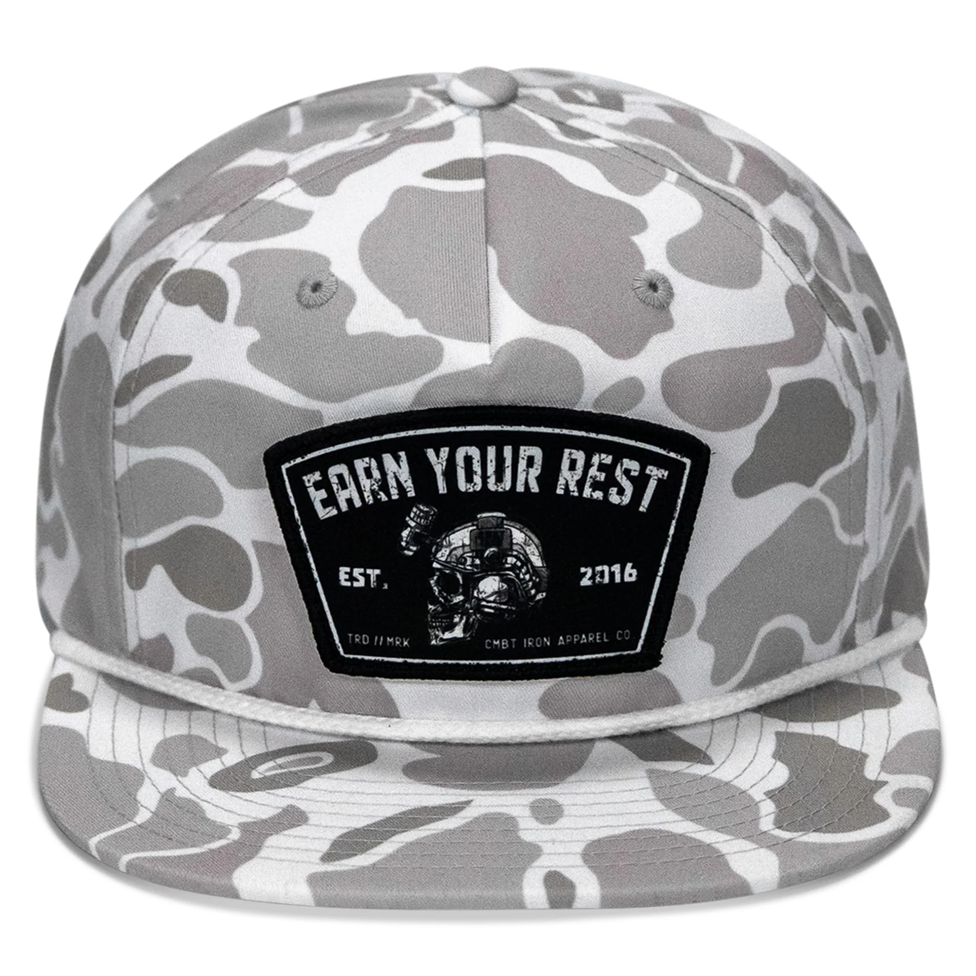 Earn Your Rest Patch Flatbill Hat