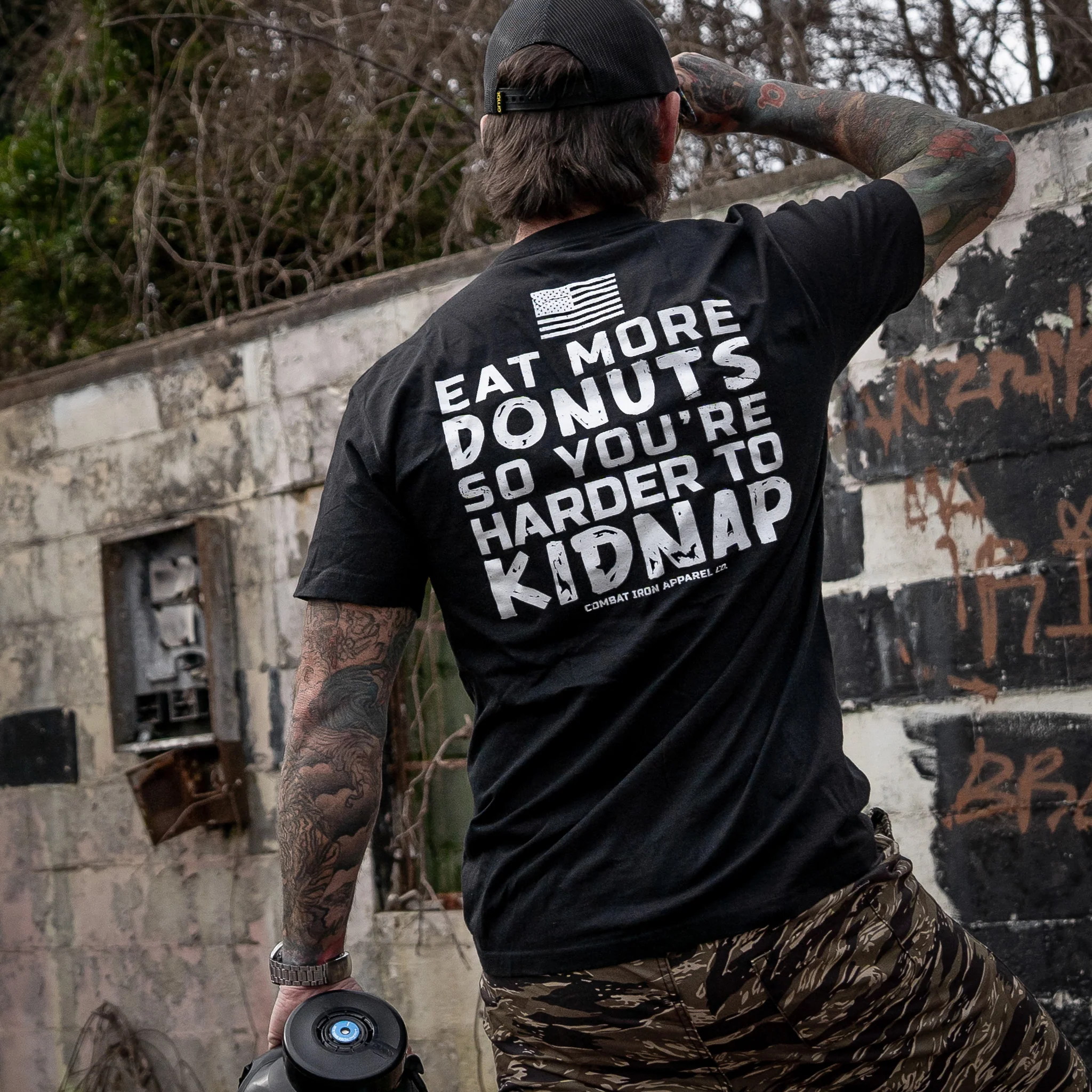 Eat More Donuts So You're Harder To Kidnap Men's T-Shirt - Image 6