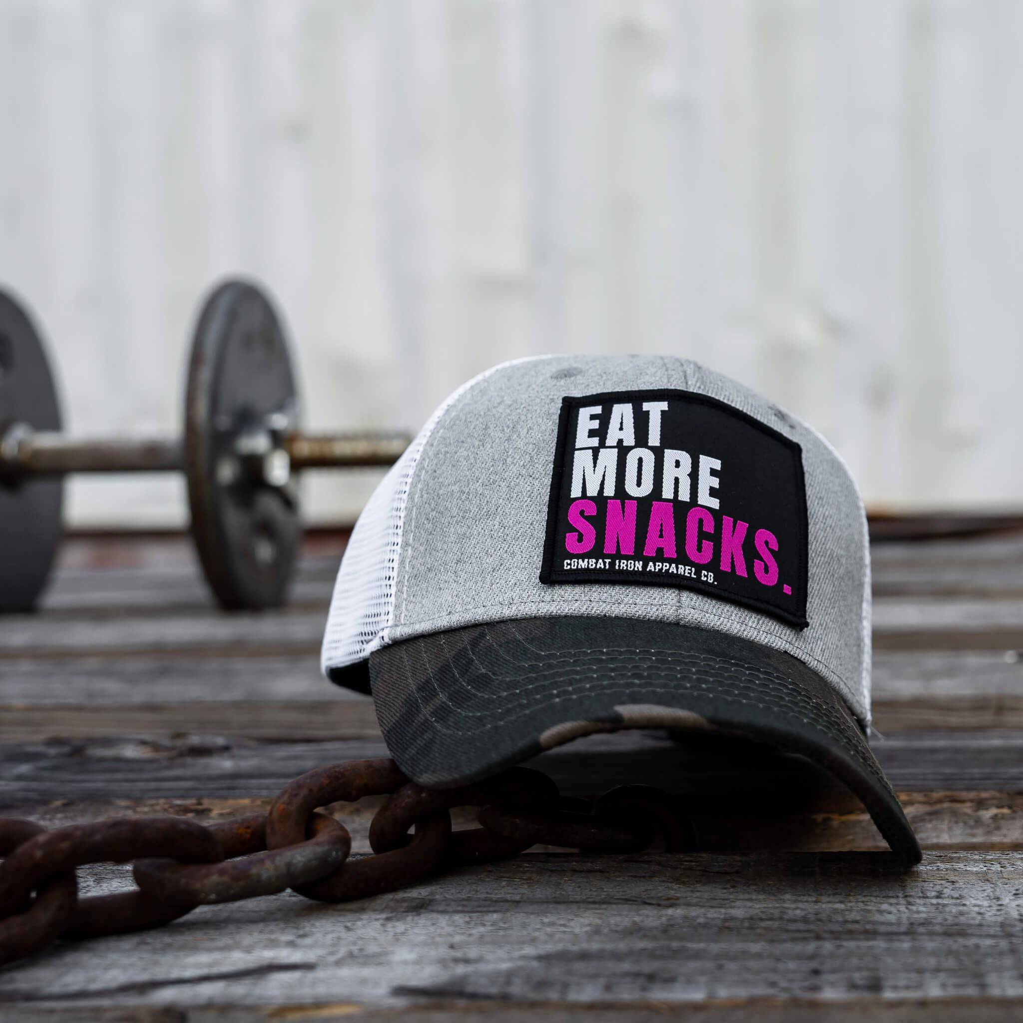 Eat More Snacks Patch Snapback Hat - Image 8
