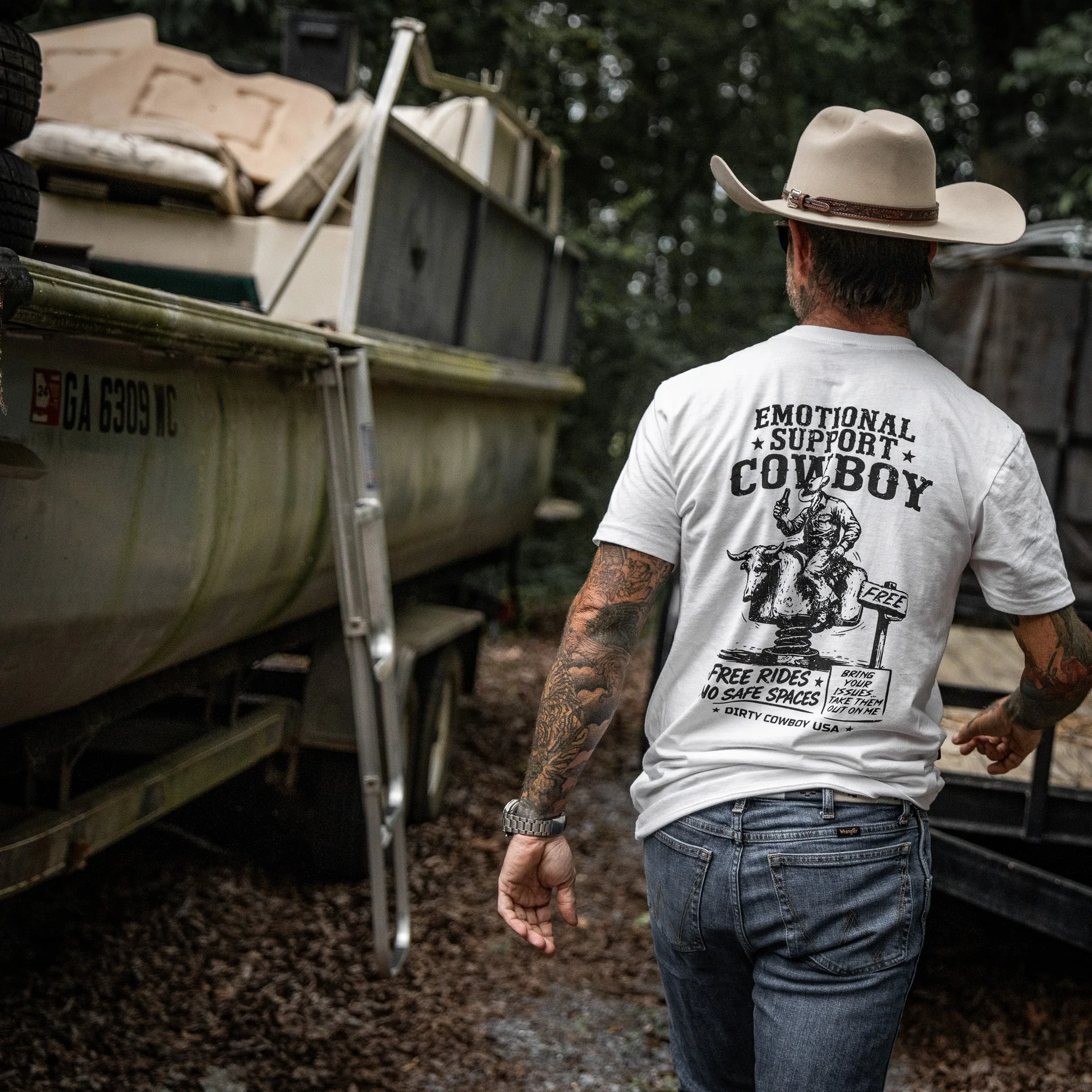 Emotional Support Cowboy Men's T-Shirt - Image 10