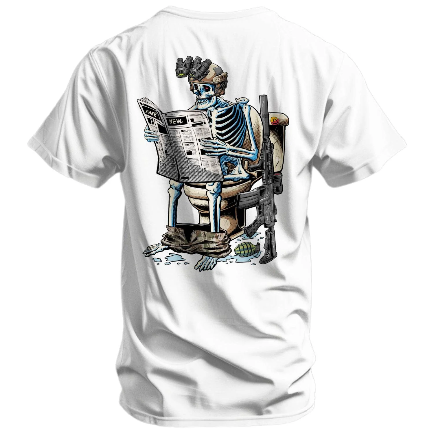 Fake News Reading Operator Men's T-Shirt - Image 3