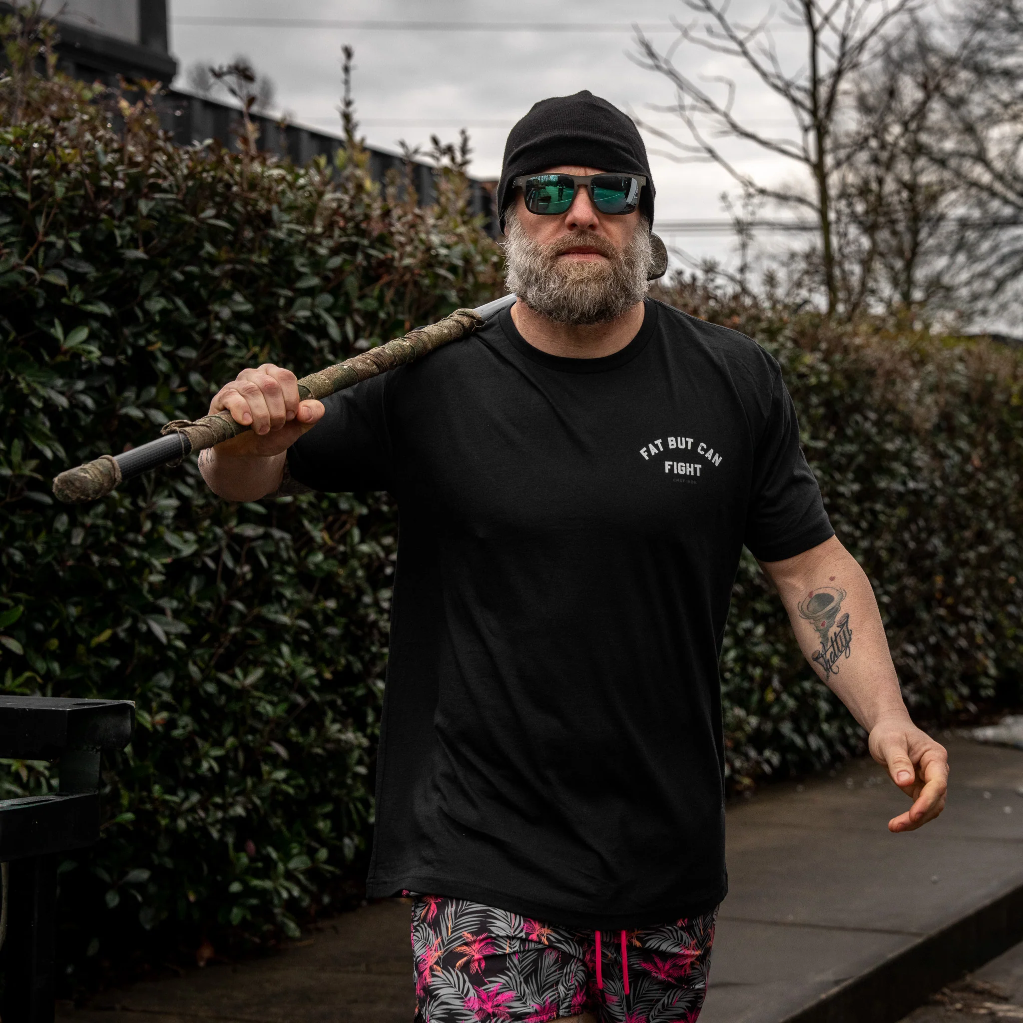 Fat But Can Fight Men's T-Shirt - Image 4