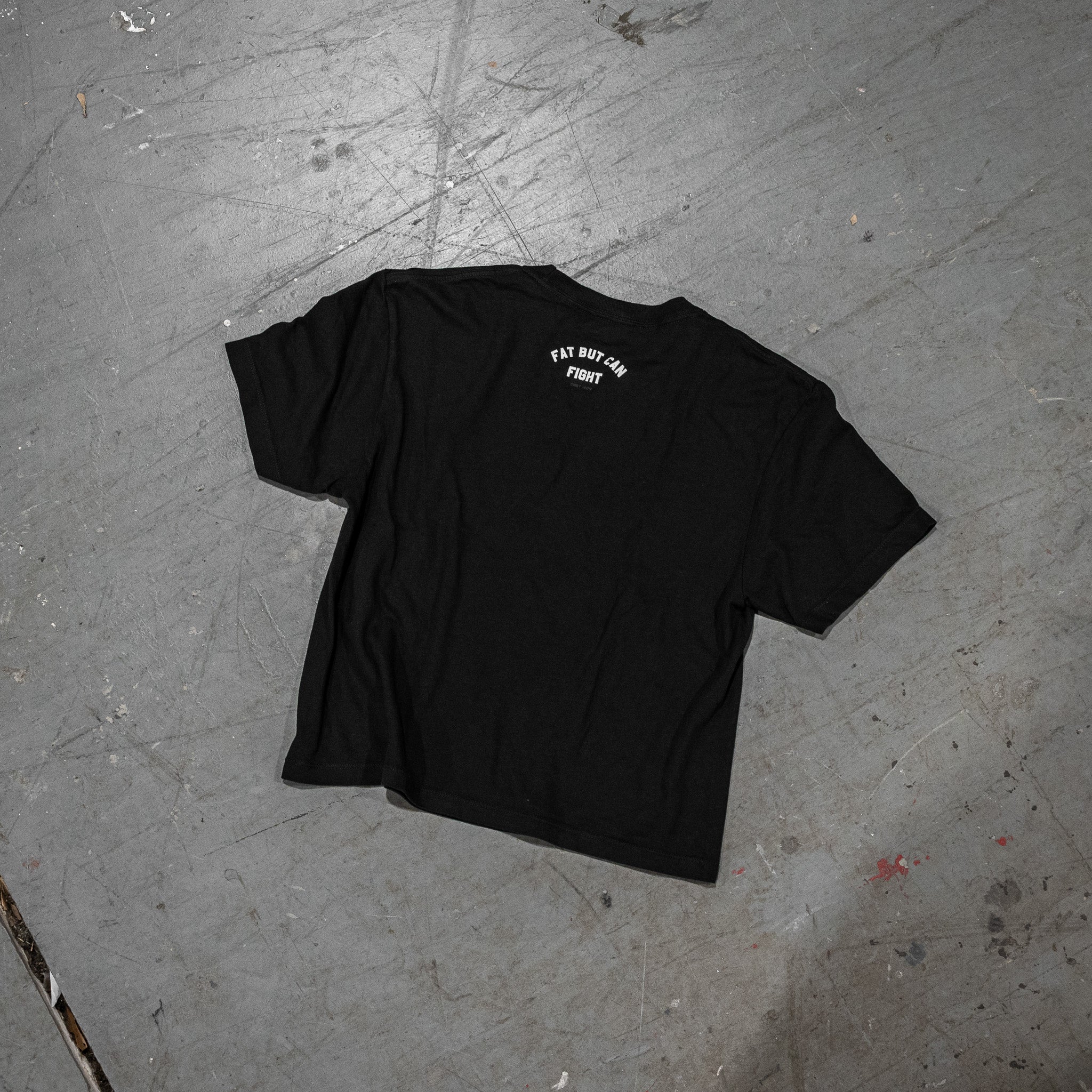 Fat But Can Fight Women's Heavyweight Crop Tee - Image 13