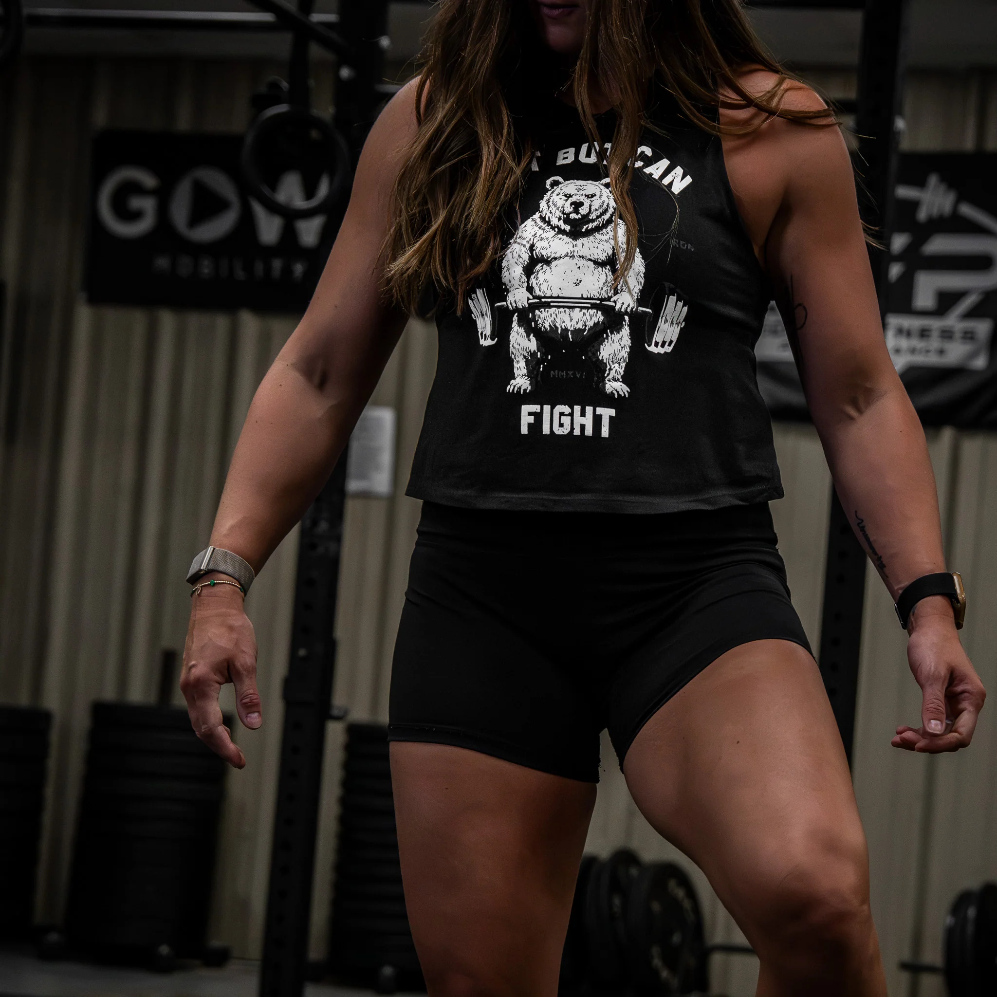 Fat But Can Fight Women's Tank Crop Top - Image 8